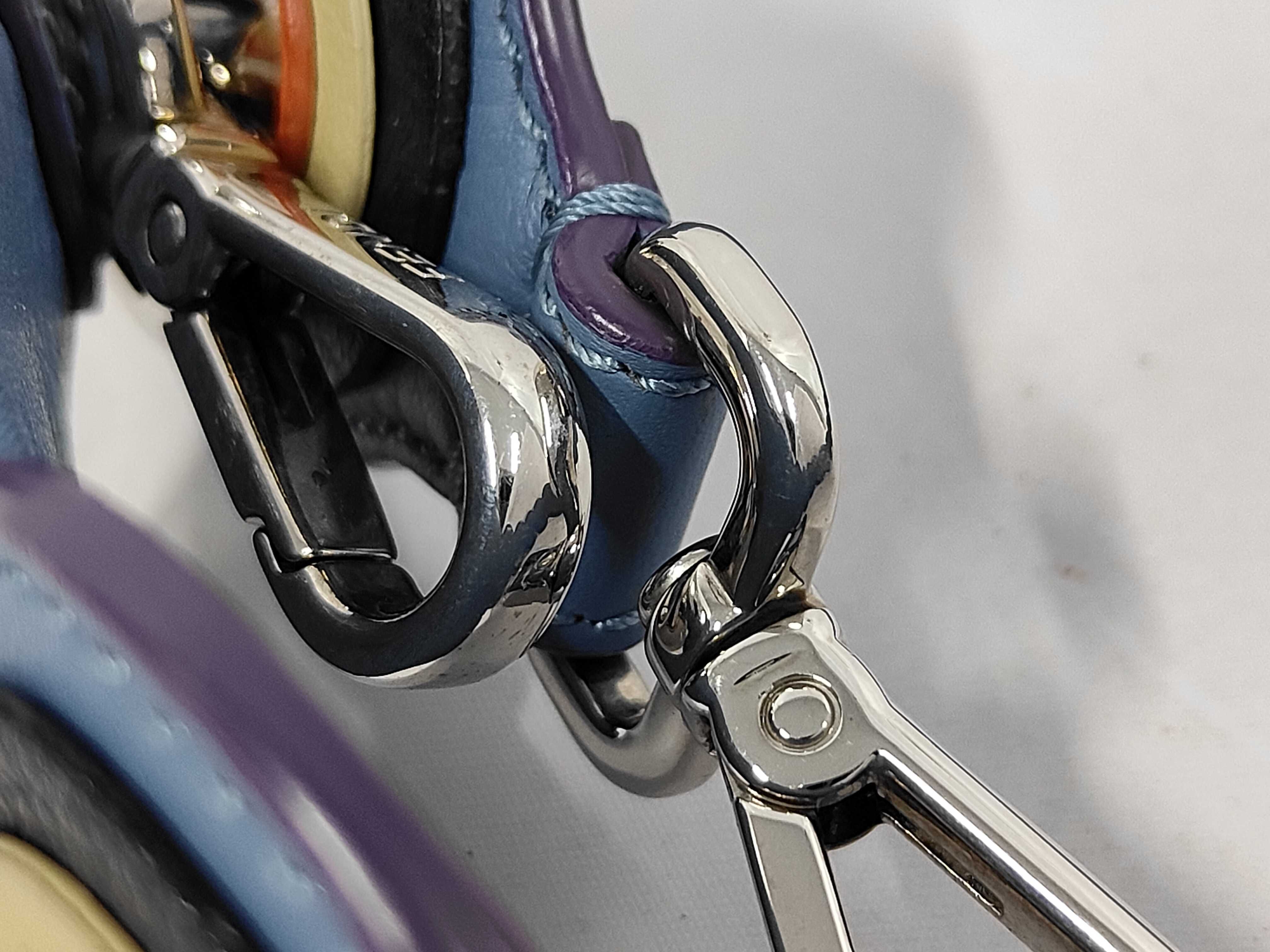 Strap You Studded Light Blue Multicolor Leather Shoulder Strap — view 9