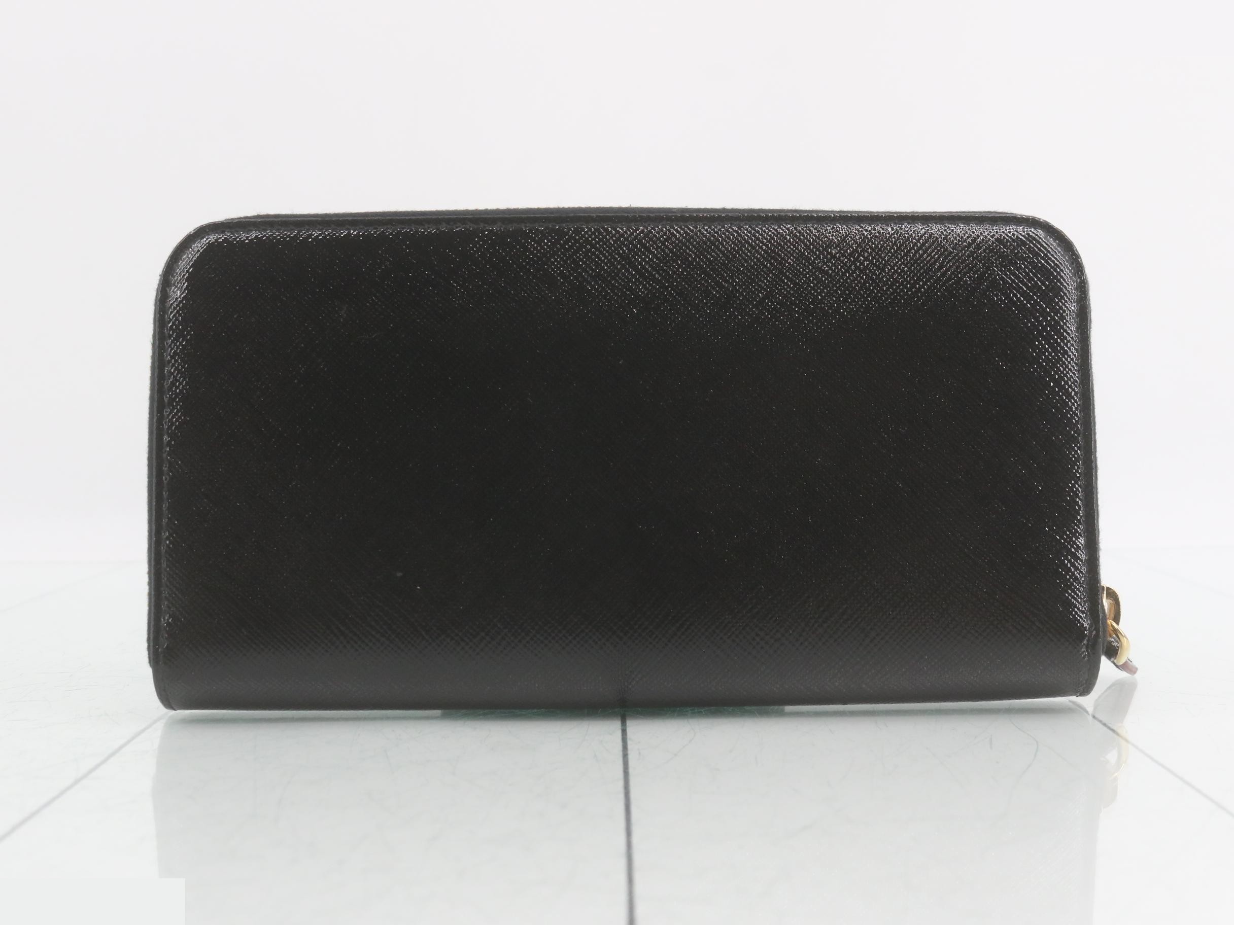 Round zipper bag/wallet, black — view 2