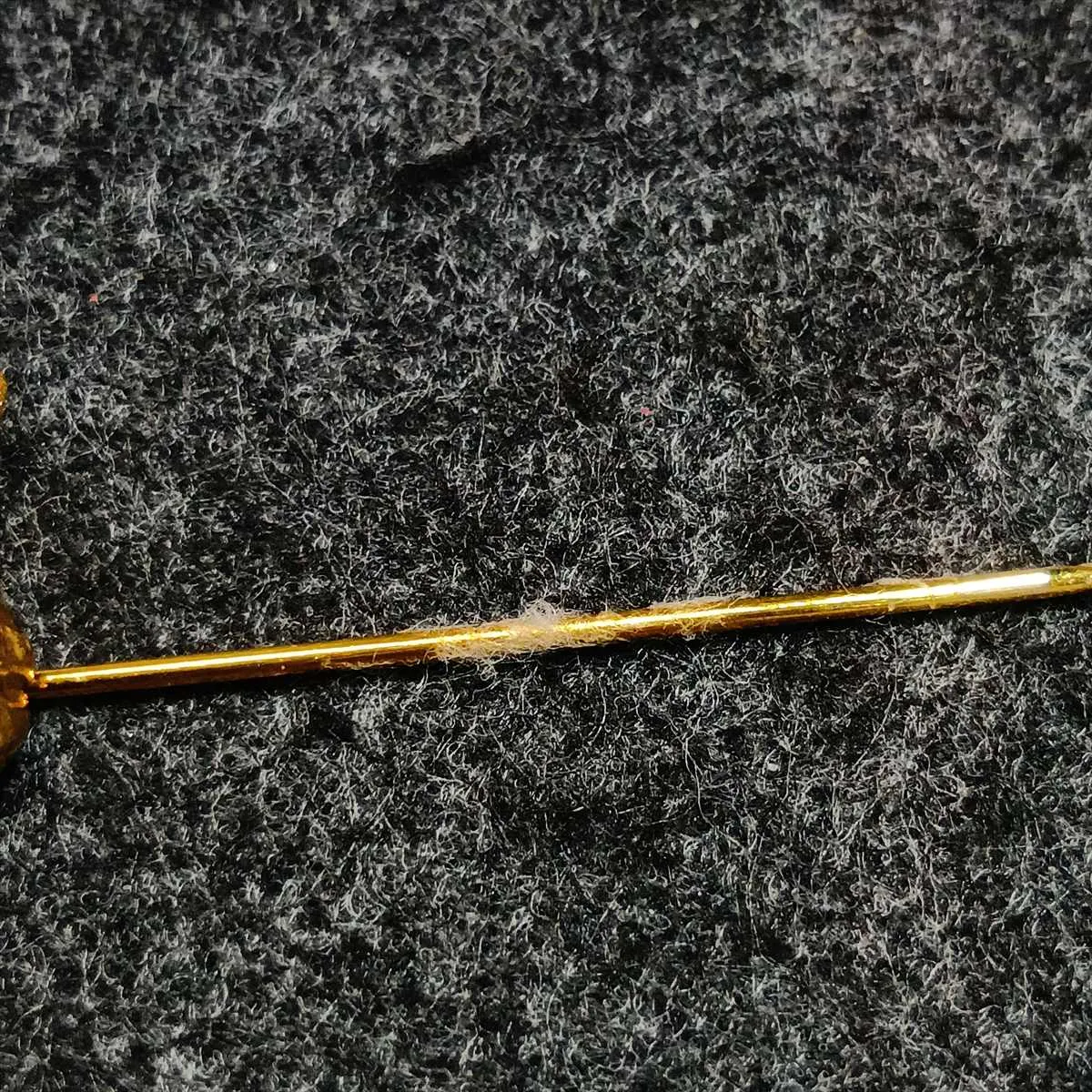 Coco Mark 96A Pin Brooch, GP x Rhinestone, Gold. Shows signs of wear, — view 5