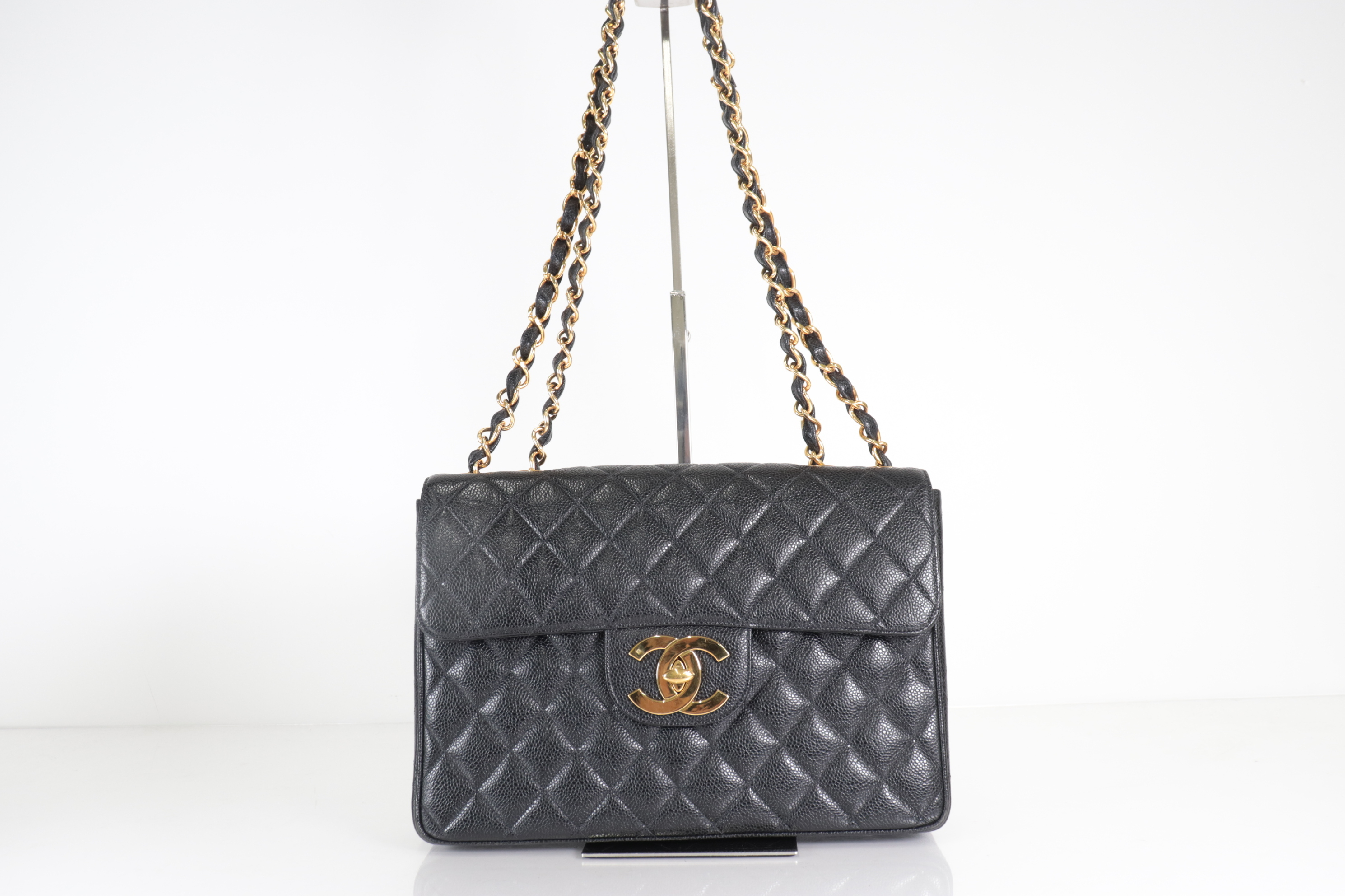 Large Coco Caviar Chain Shoulder Bag (Series 3) — view 2