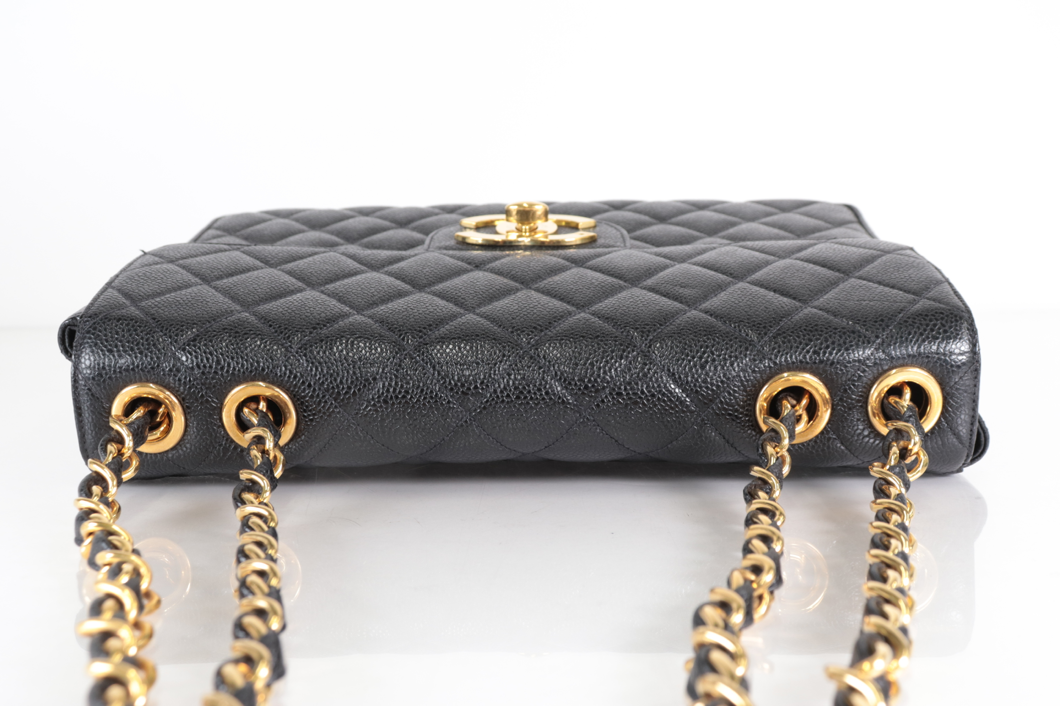 Large Coco Caviar Chain Shoulder Bag (Series 3) — view 6
