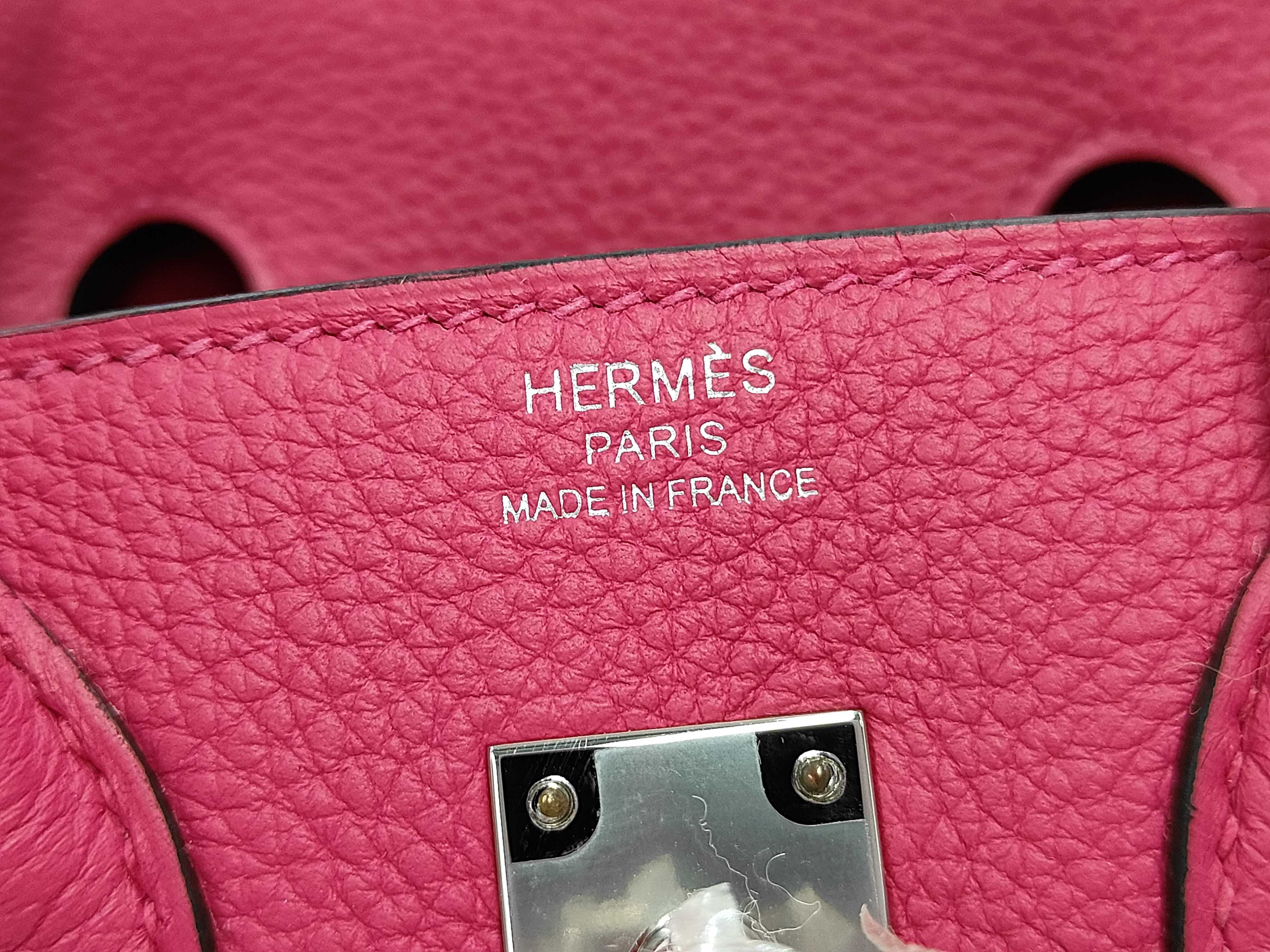 Birkin 25 Togo Rose Mexico Silver Hardware K Stamp Handbag — view 11