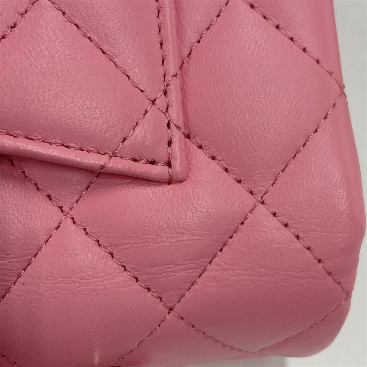 [Individually packaged] Chanel Matelassé Lambskin 2-Way Handbag, Top Handle, Pink, Gold Hardware, GX4TU58C, Random Plate — view 13