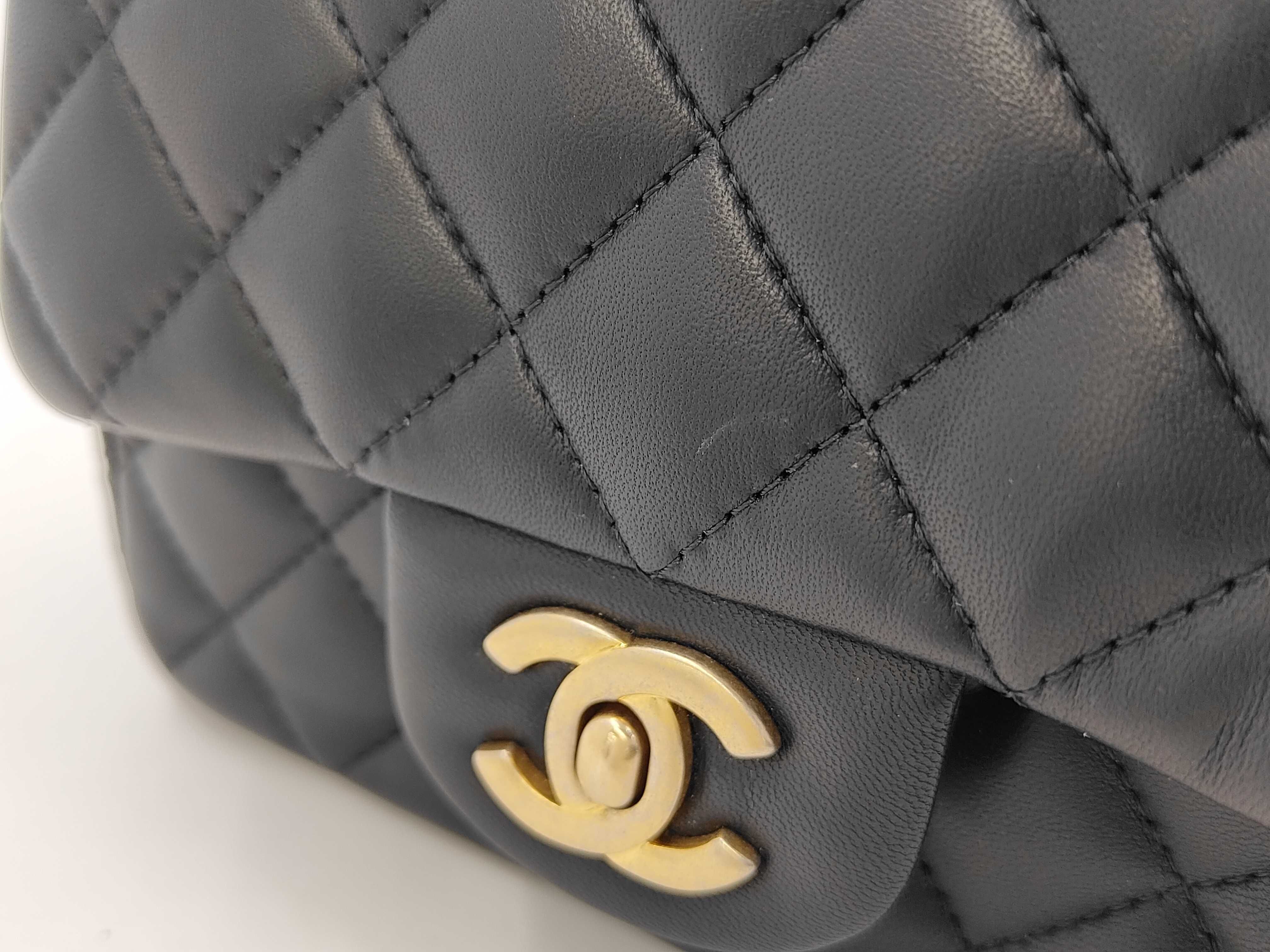 Lambskin Black Mini Matelassé Shoulder Bag (Serial Number 27) — view 15