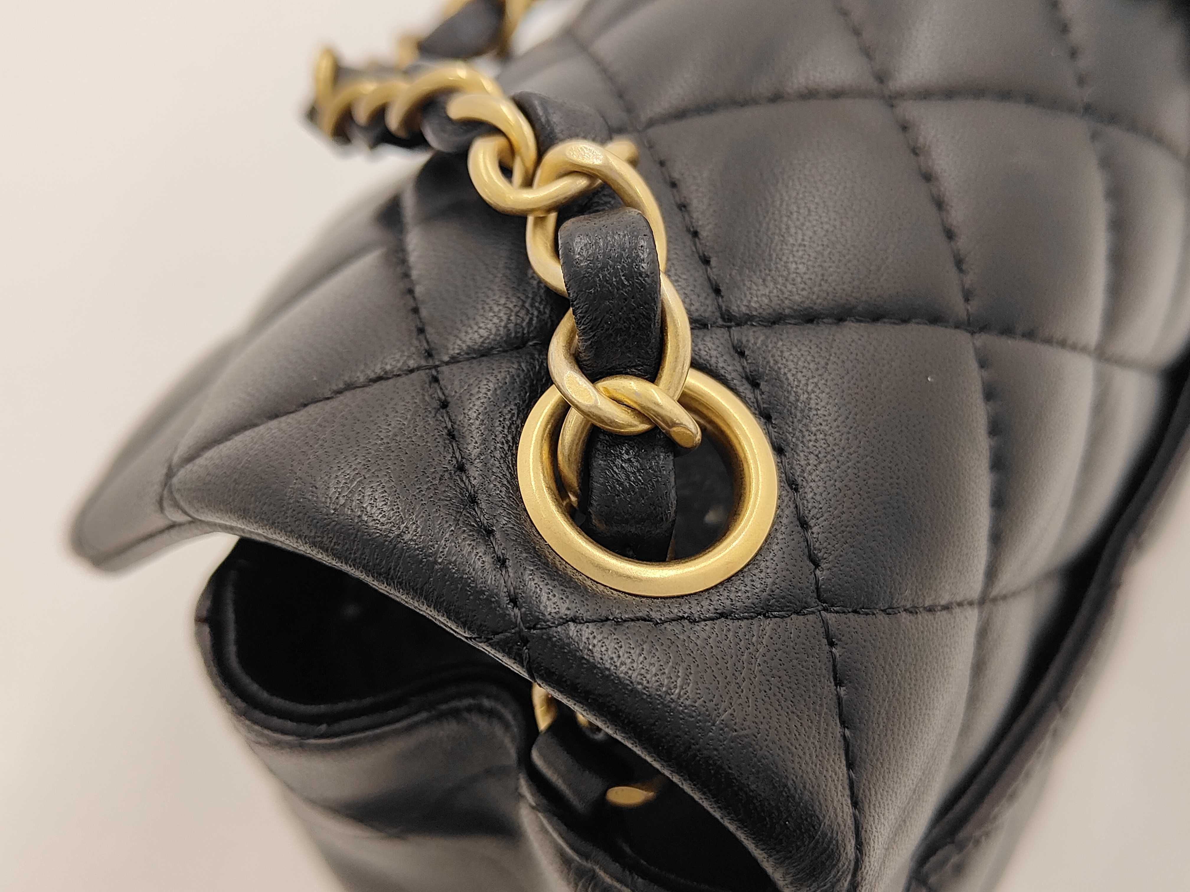 Lambskin Black Mini Matelassé Shoulder Bag (Serial Number 27) — view 5