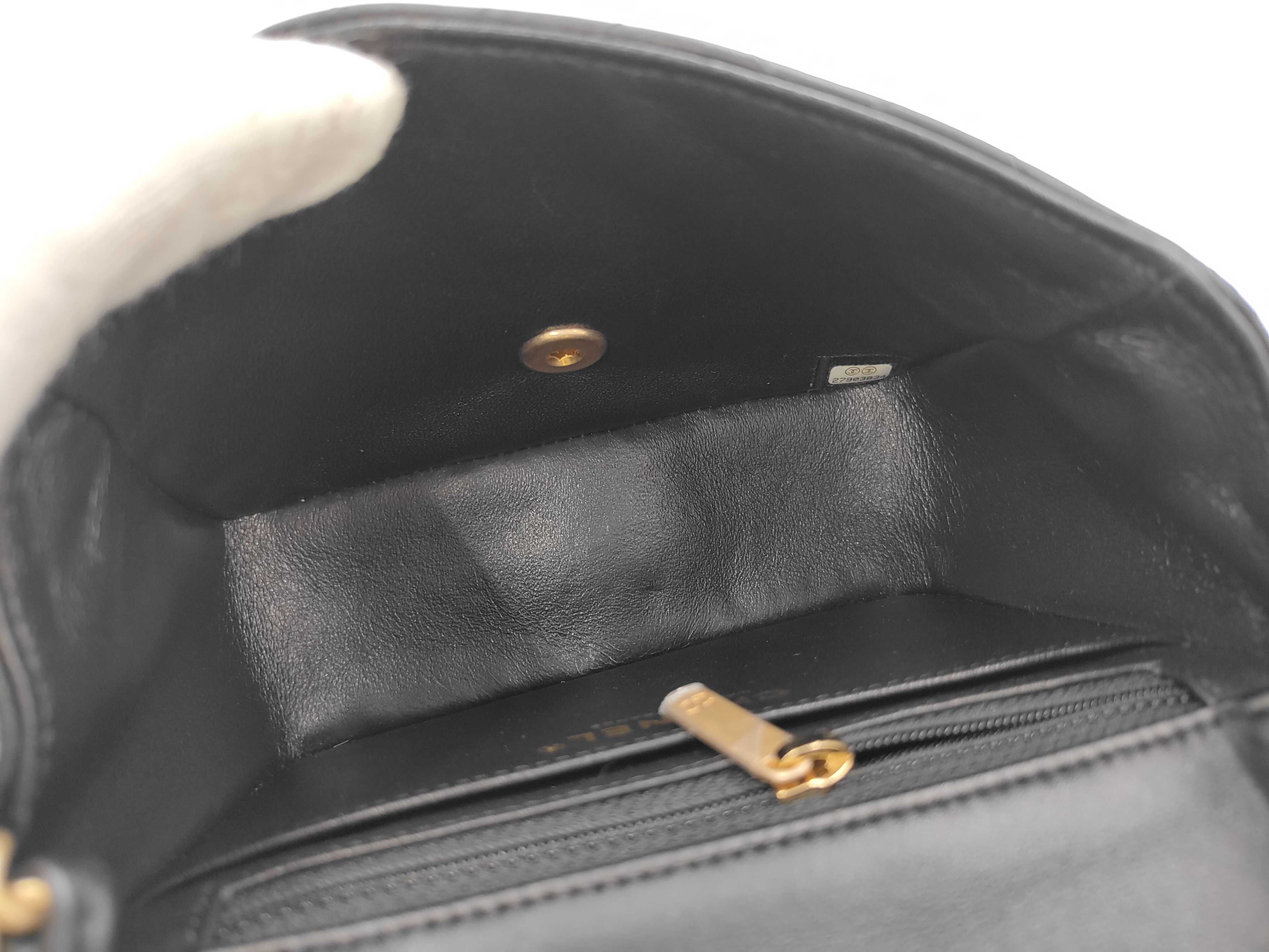 Lambskin Black Mini Matelassé Shoulder Bag (Serial Number 27) — view 10