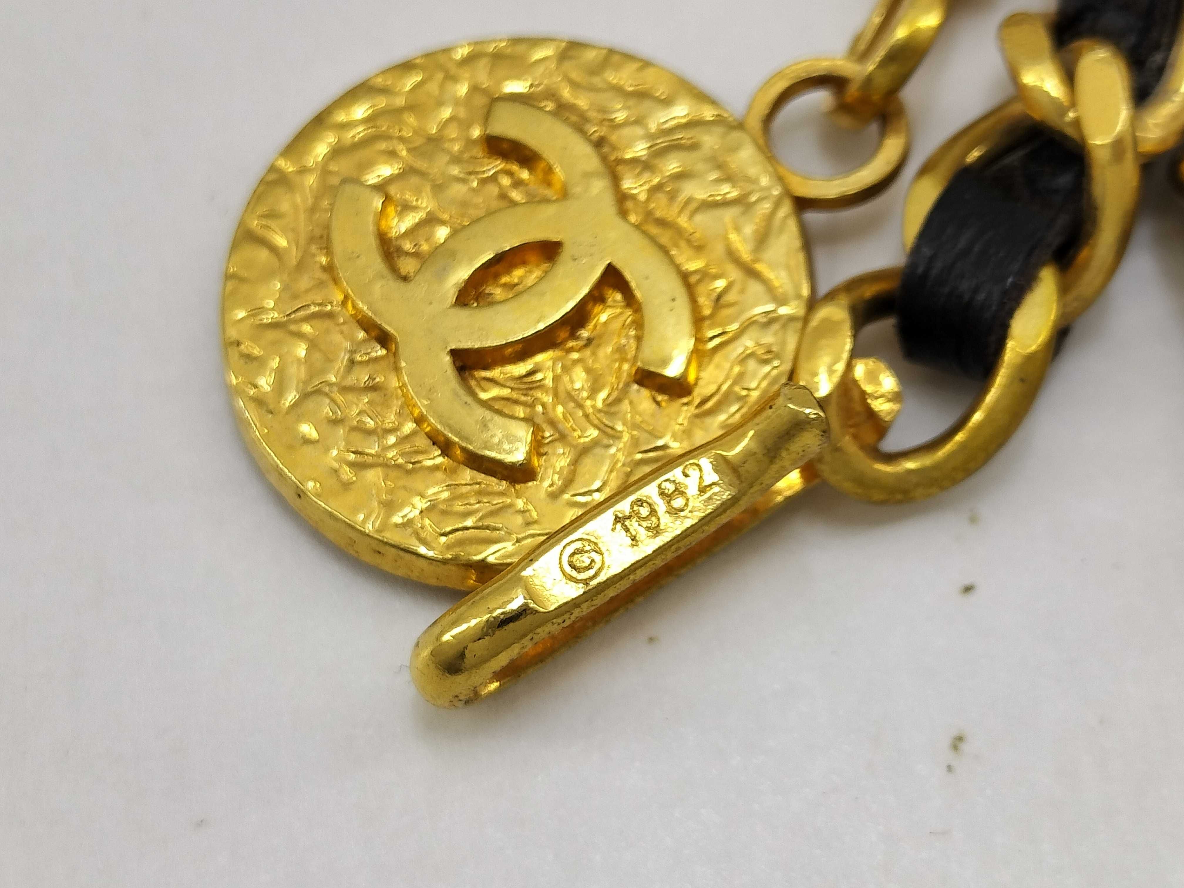 Coco Mark Leather Chain Belt — view 6