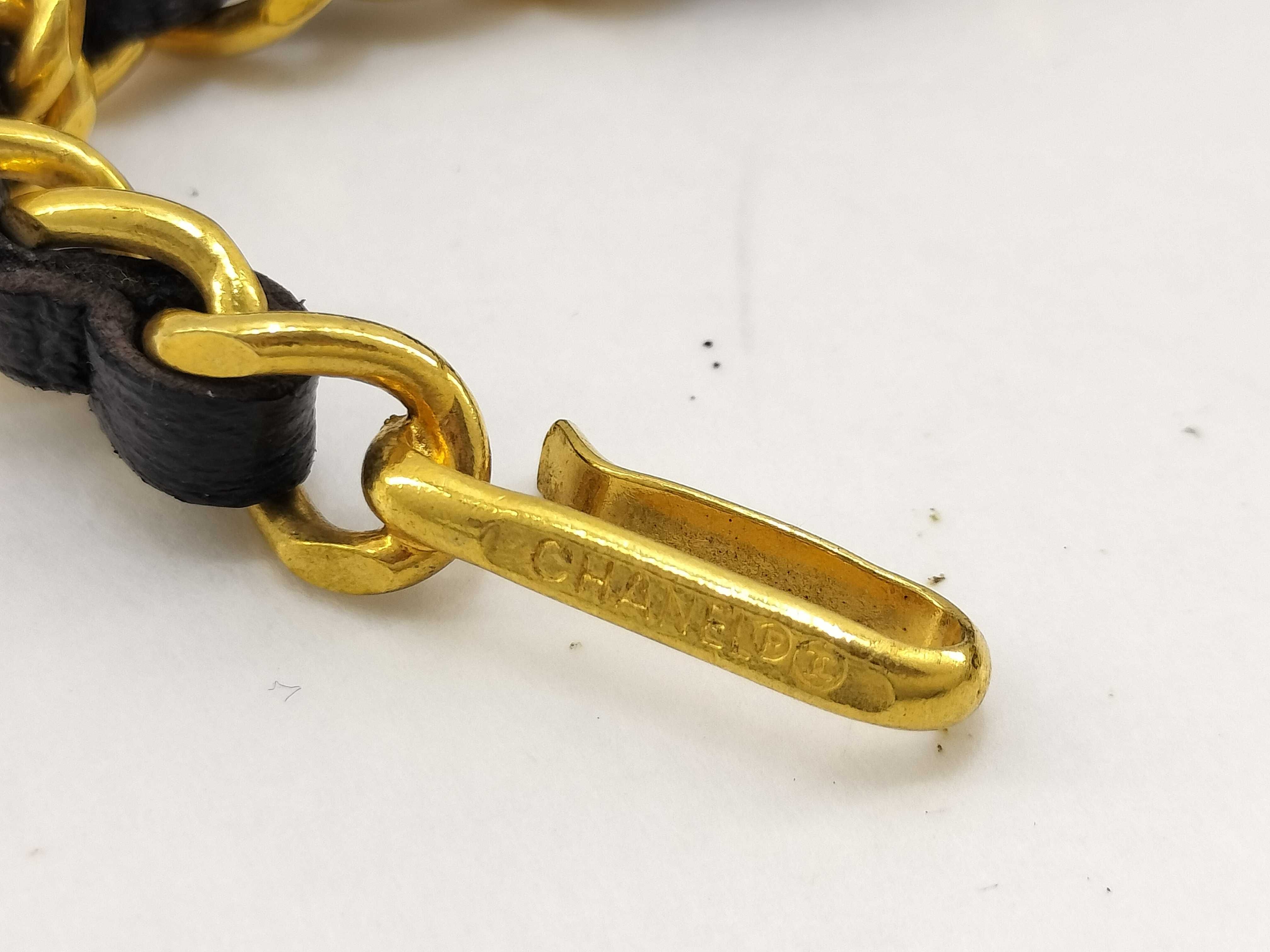 Coco Mark Leather Chain Belt — view 8