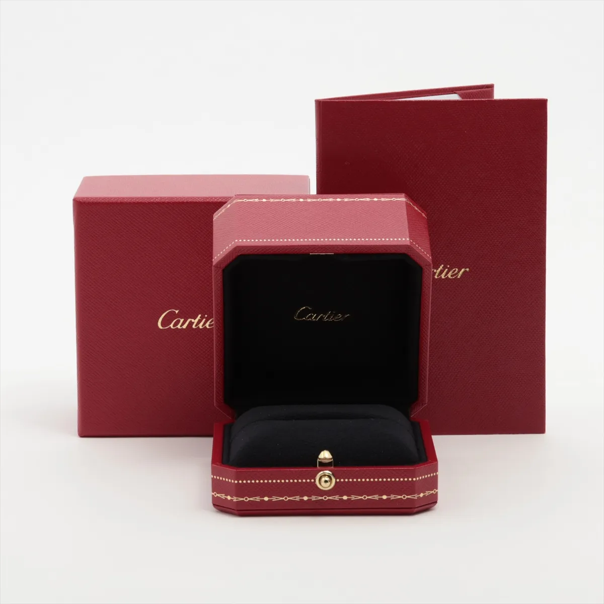 Mini Love Ring, 750 (WG), 4.0g, Size 64, Item No. 691FCW. Features: dents, — view 5