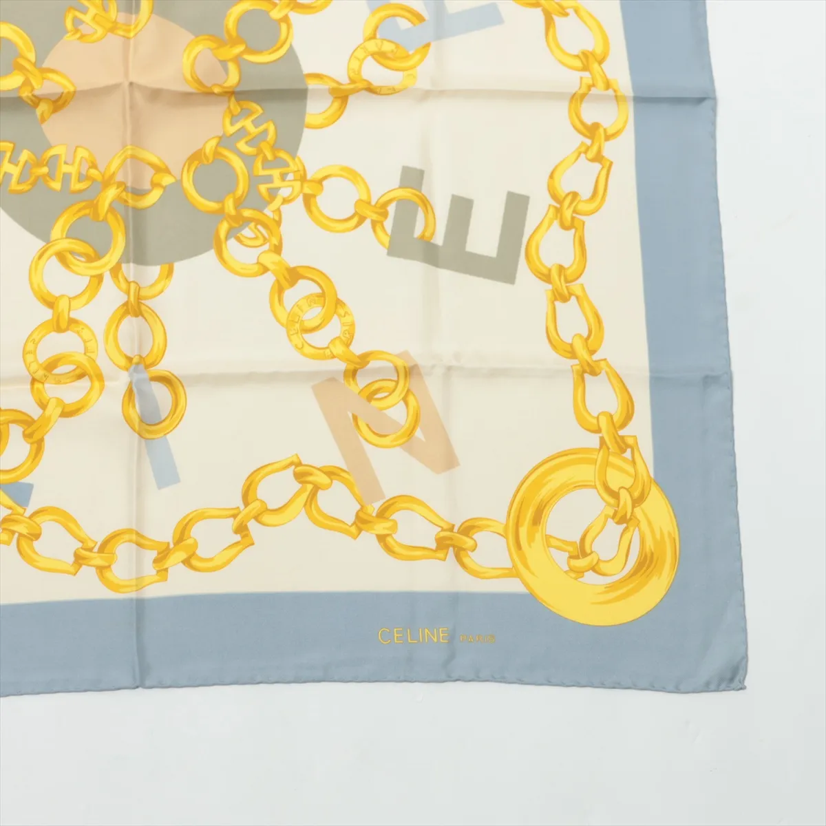 scarf silk gray x yellow thread — view 4