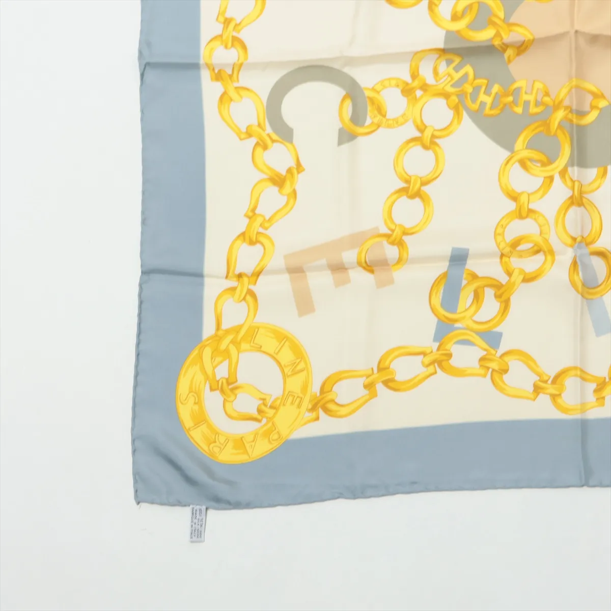 scarf silk gray x yellow thread — view 5