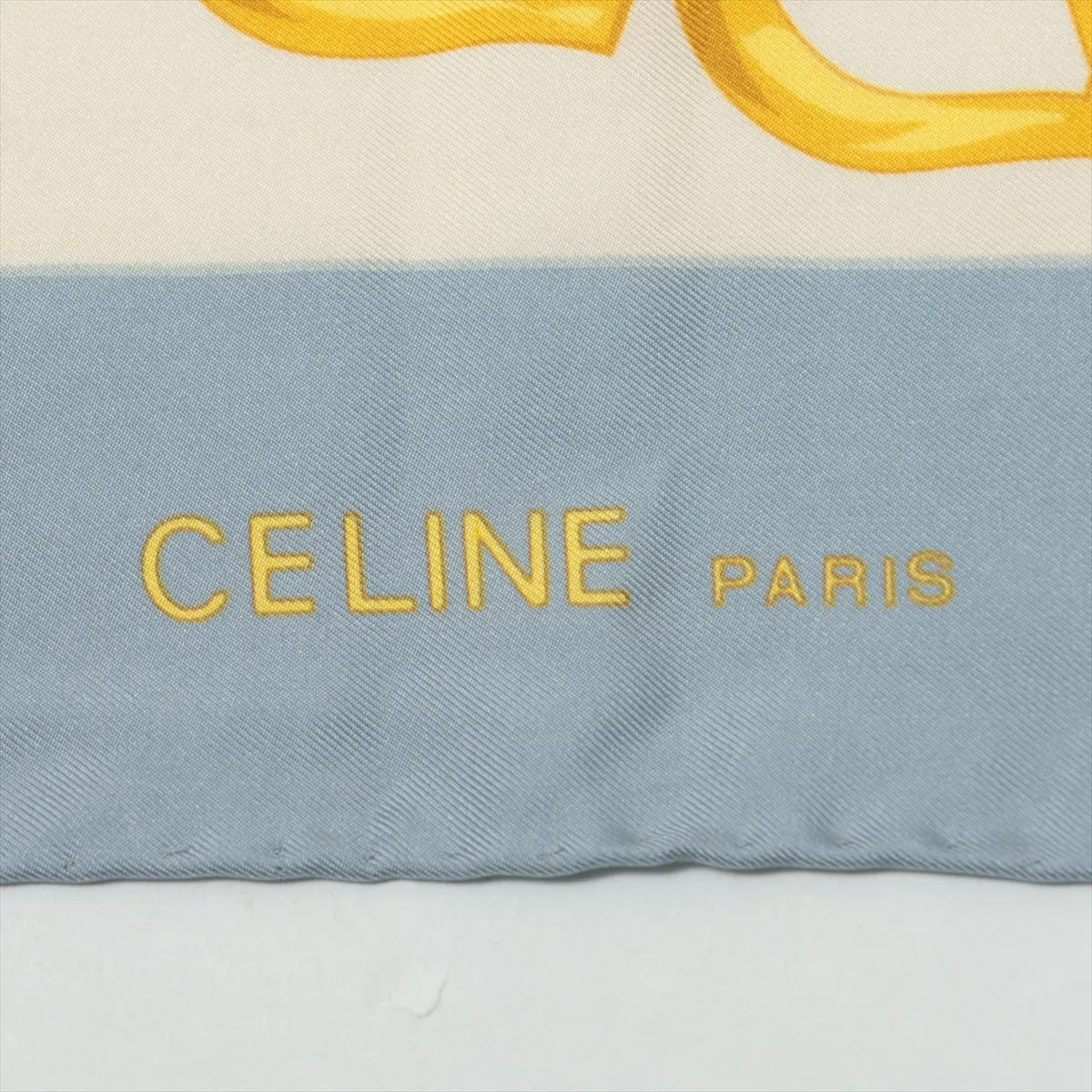 scarf silk gray x yellow thread — view 6