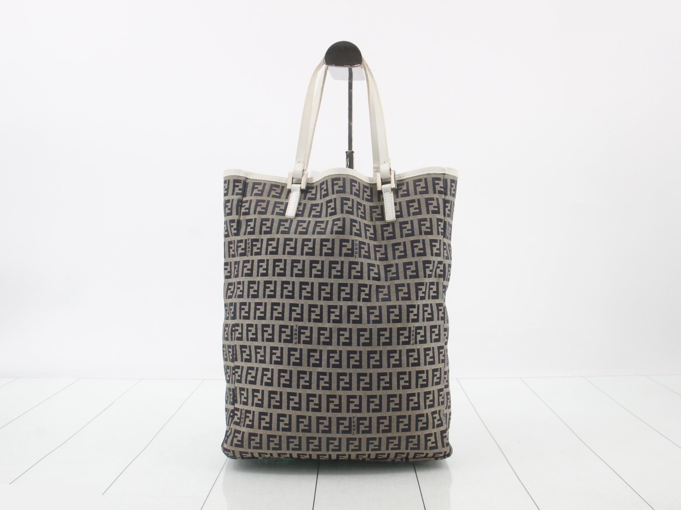 Zucchino canvas tote bag/handbag by FENDI — view 2