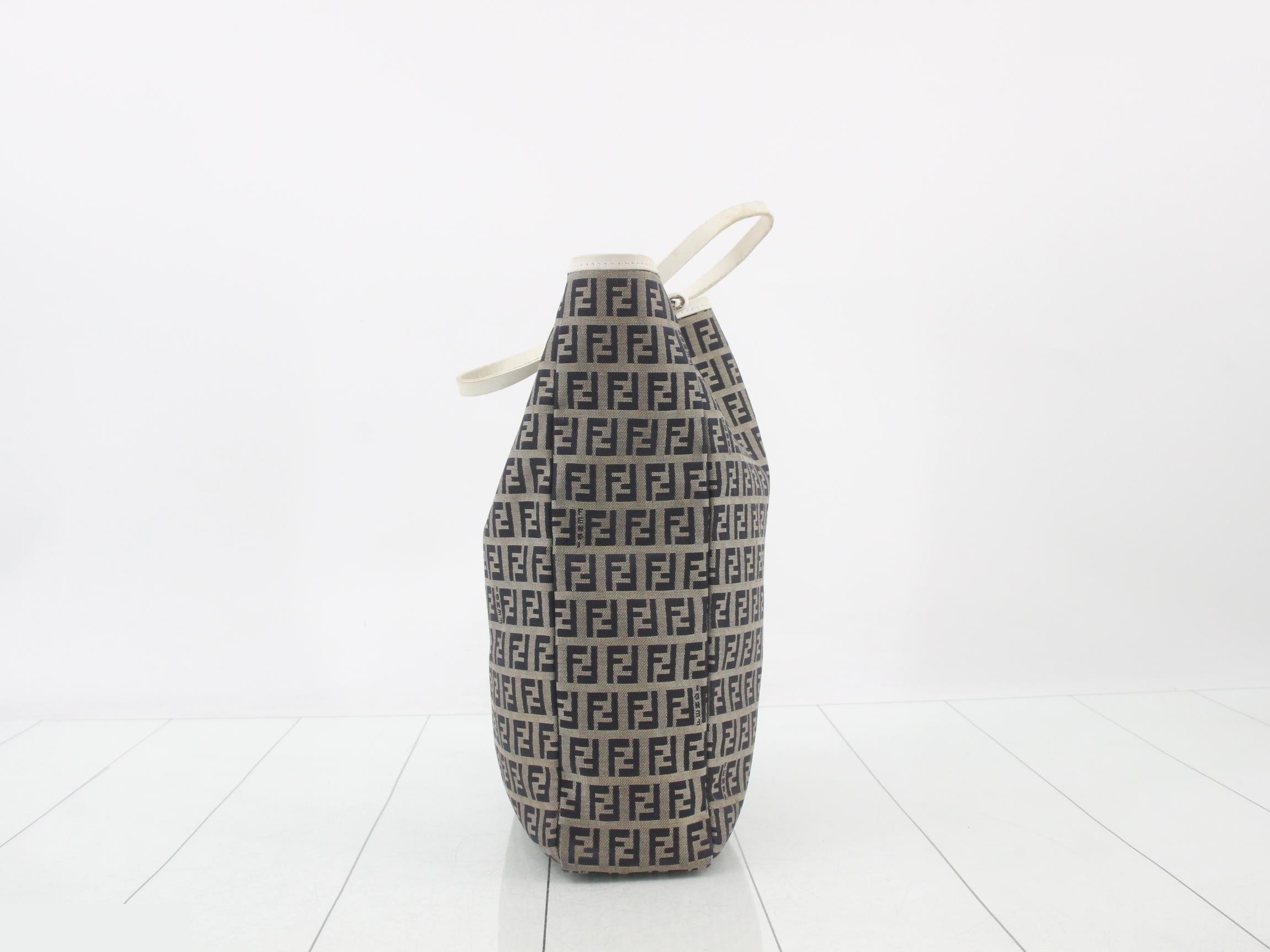 Zucchino canvas tote bag/handbag by FENDI — view 4