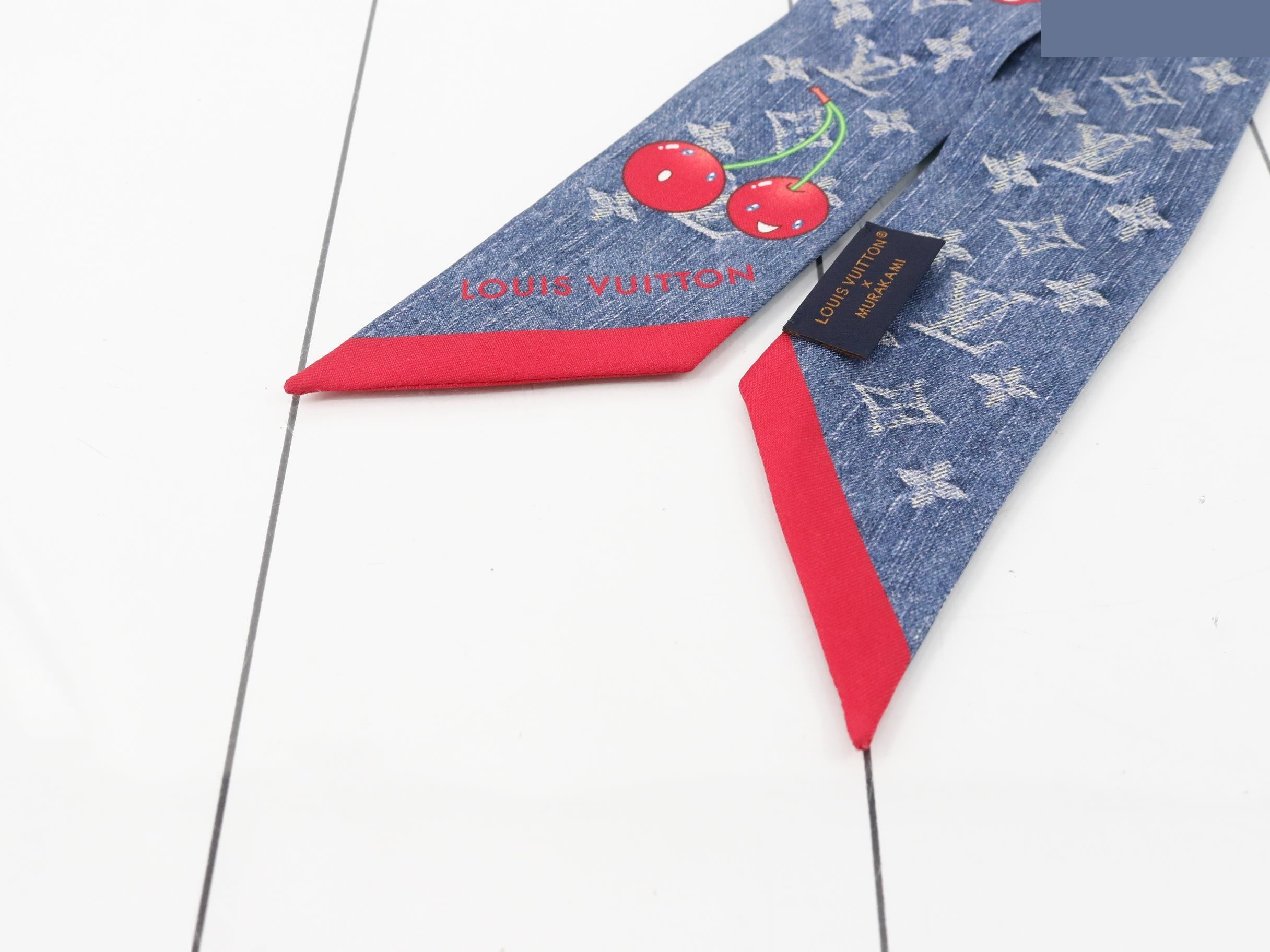 Bandeau BB Scarf Monogram Cherry Denim — view 3