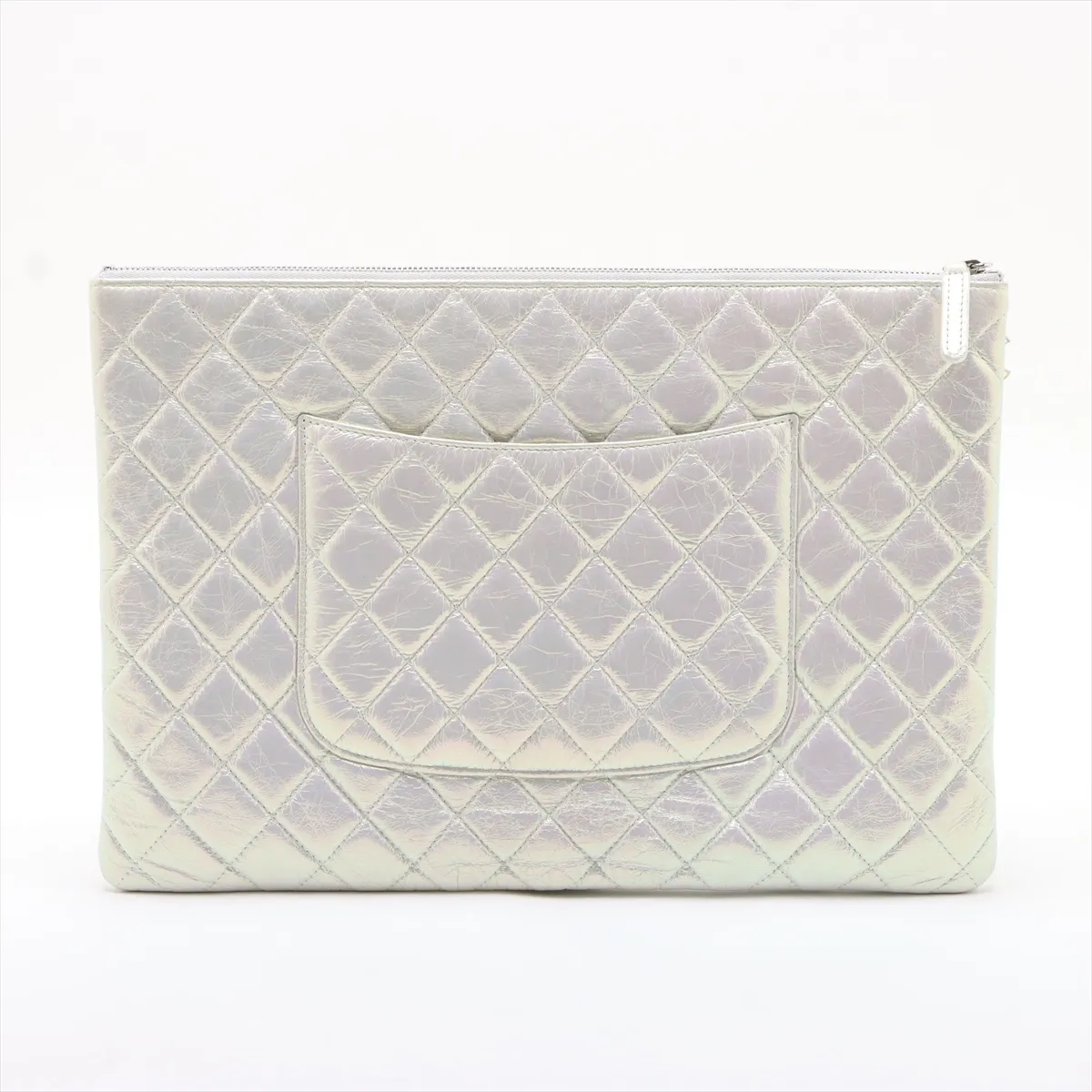 Matelasse Vintage Calf Clutch Bag Aurora Silver Hardware 27877899 27th Series — view 2
