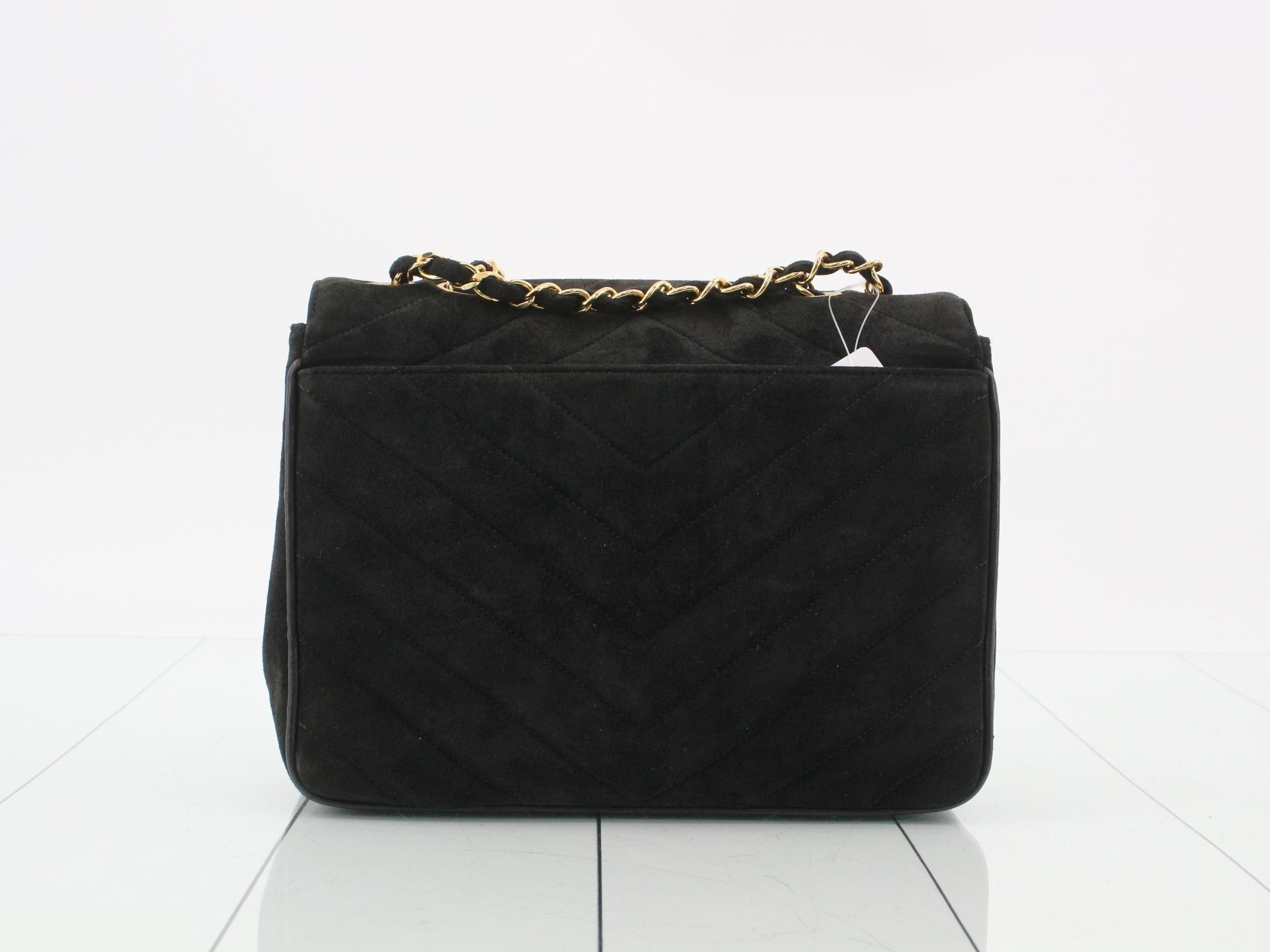 Mademoiselle Suede Shoulder Bag, Black — view 2