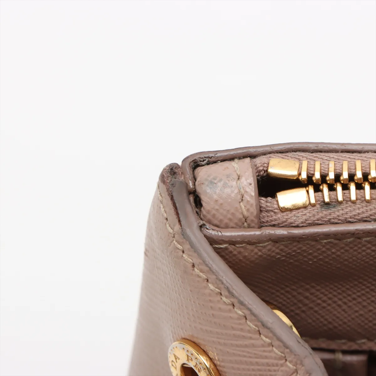 Saffiano Luxe Leather 2WAY Handbag Beige 1BA896 — view 15