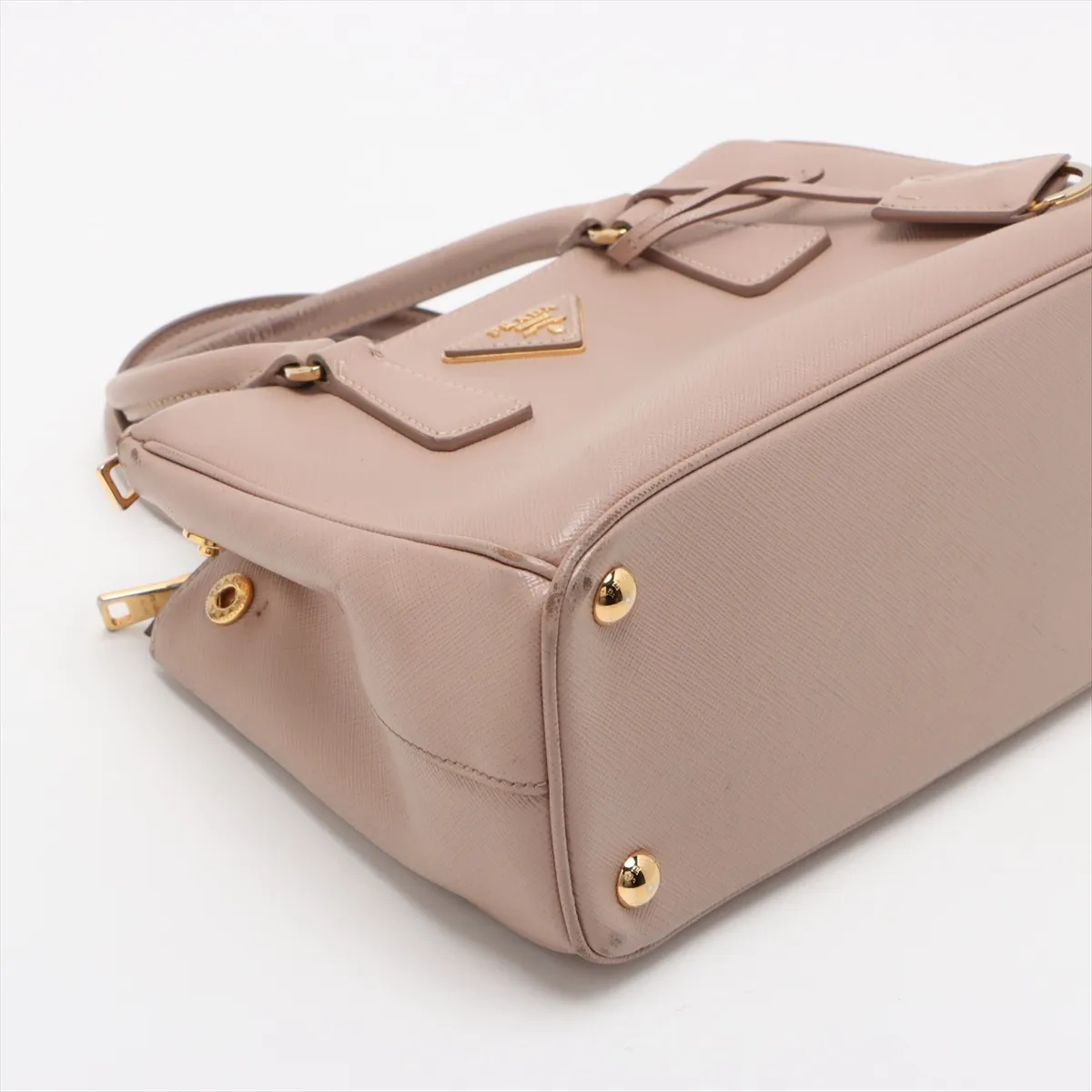 Saffiano Luxe Leather 2WAY Handbag Beige 1BA896 — view 4