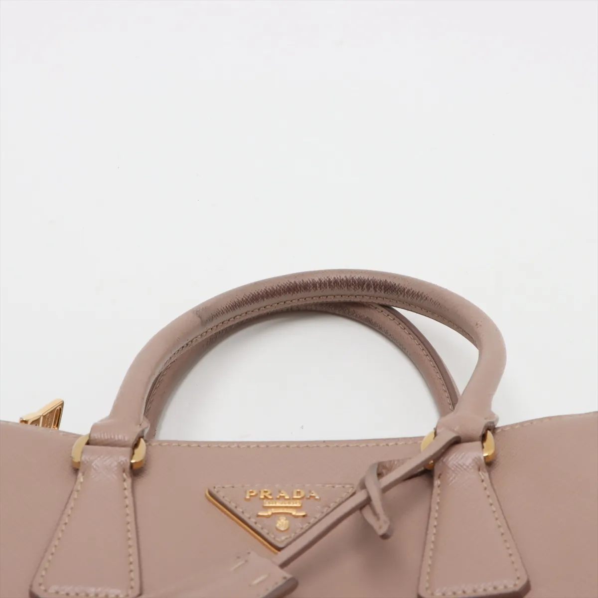 Saffiano Luxe Leather 2WAY Handbag Beige 1BA896 — view 6