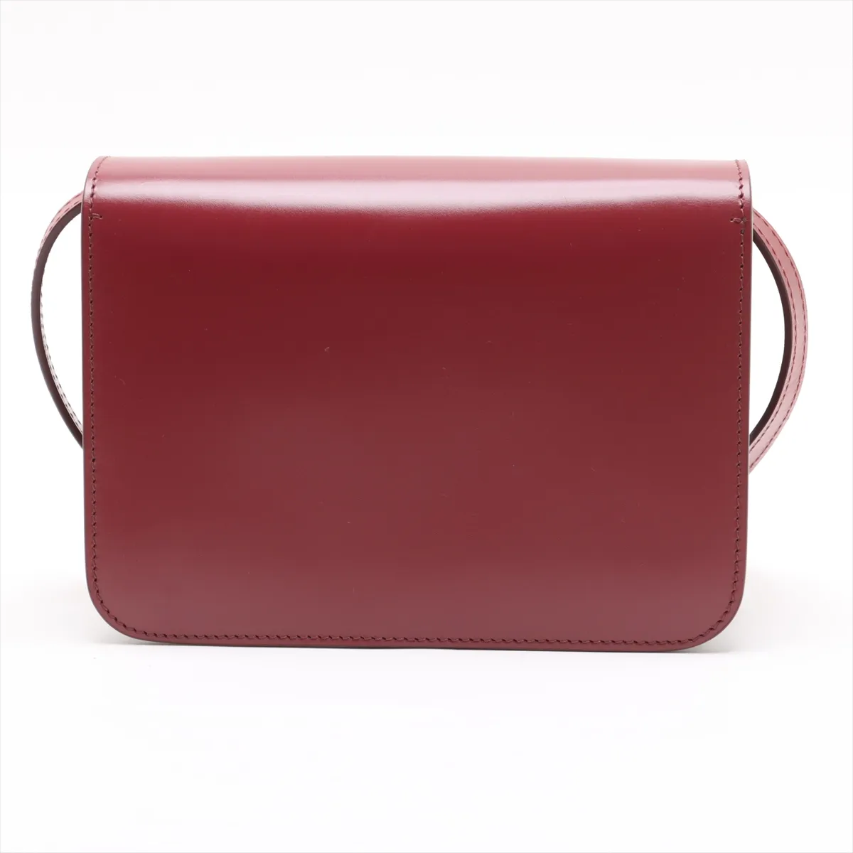 TB Leather Shoulder Bag Red — view 2