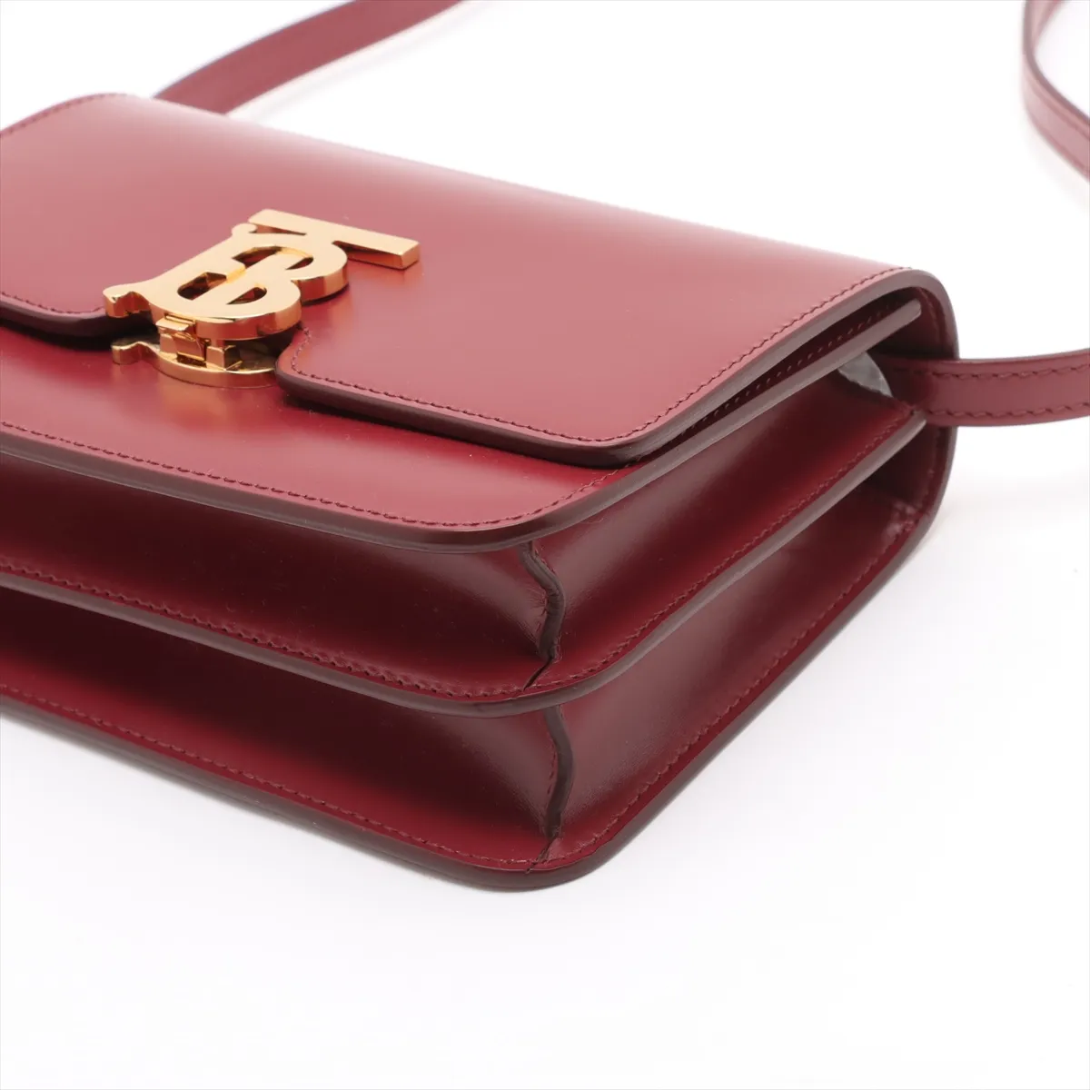 TB Leather Shoulder Bag Red — view 3
