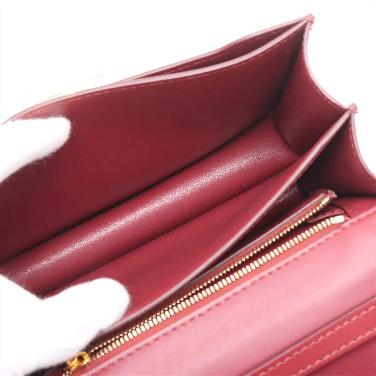 TB Leather Shoulder Bag Red — view 6