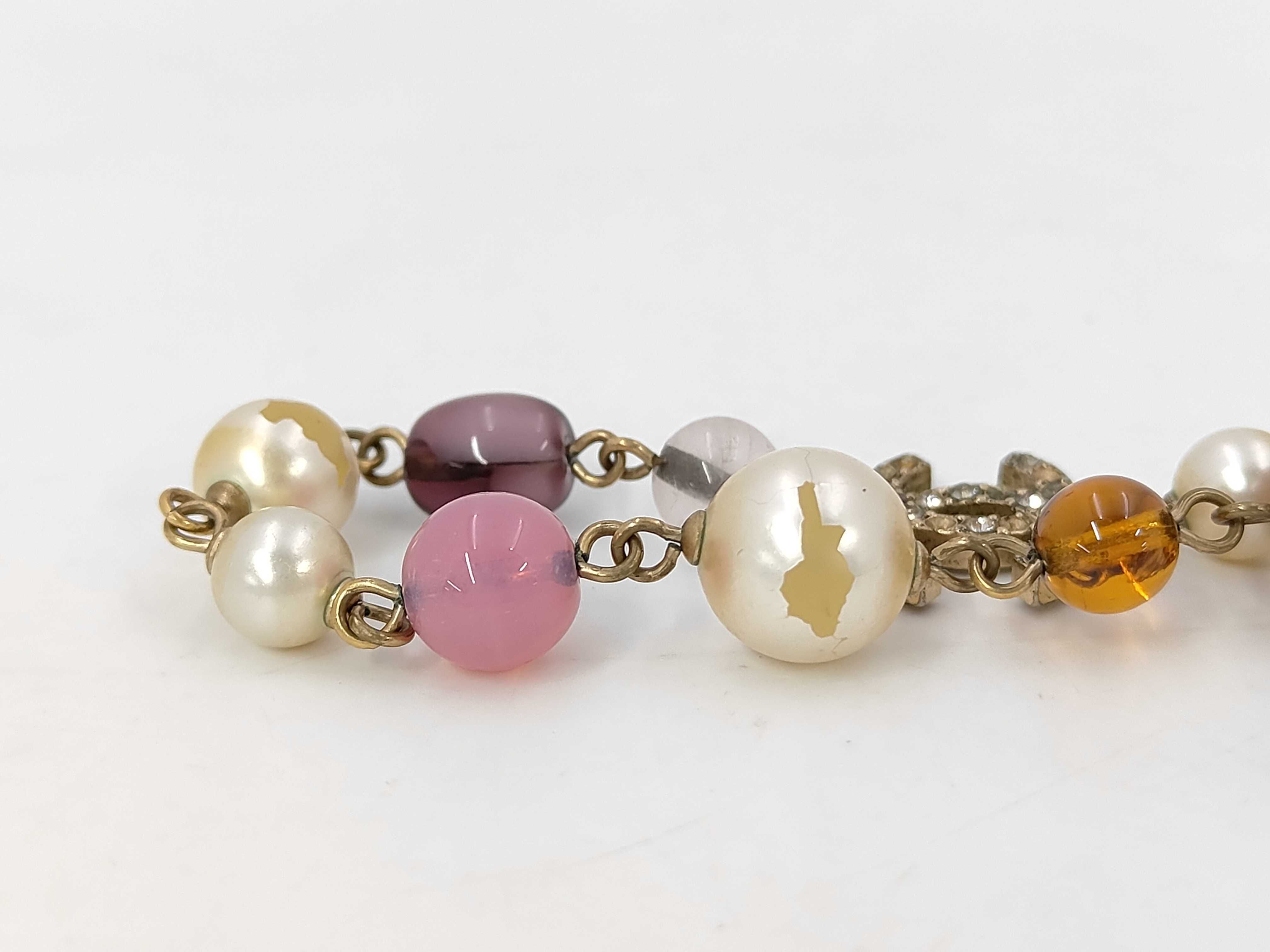 Coco Mark Rhinestone Pearl Necklace — view 3