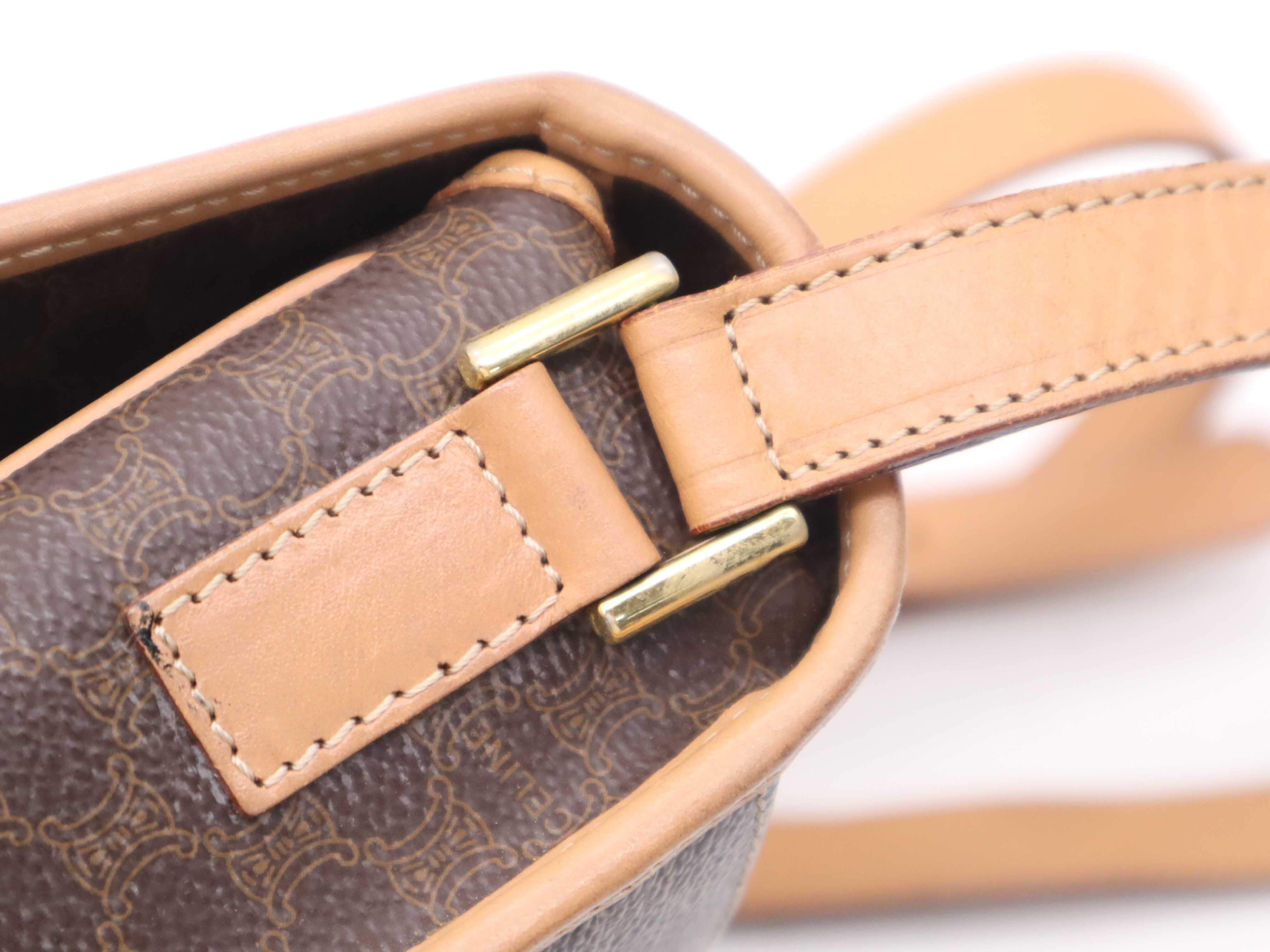 Leather Macadam Pattern Shoulder Bag — view 8
