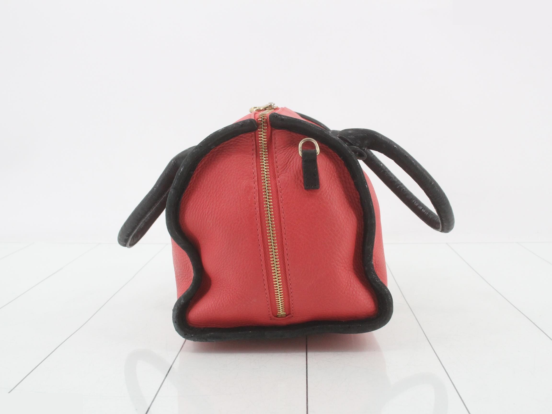 2-way shoulder bag, black leather — view 4