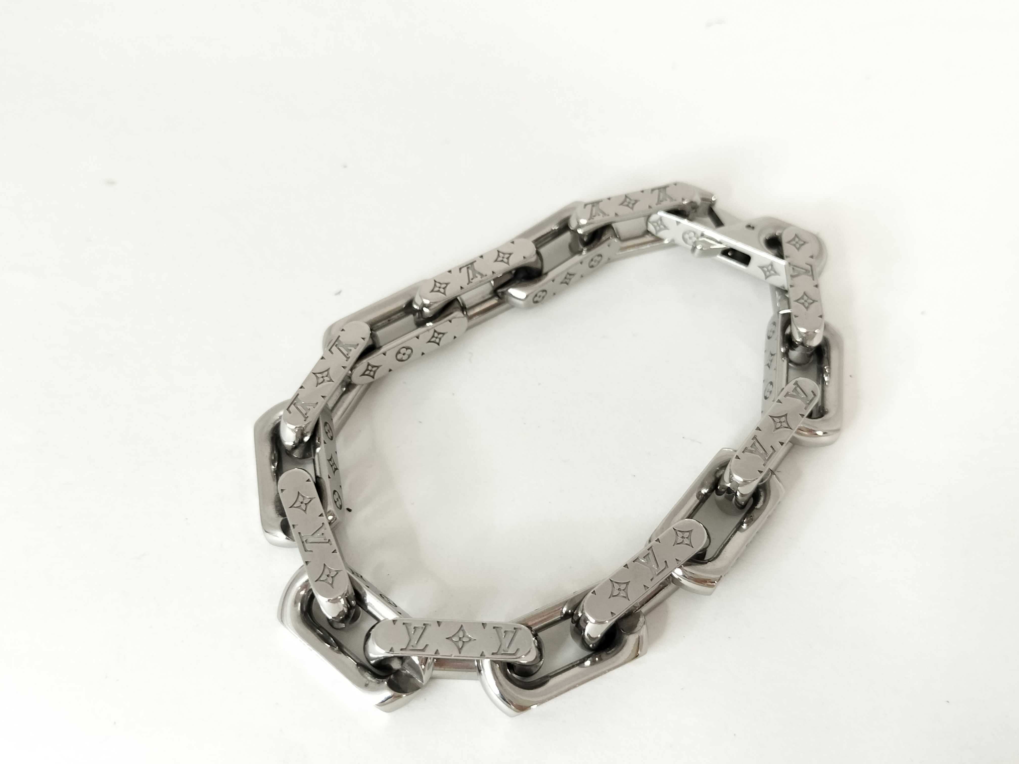 Monogram Chain Silver Bracelet (Bracelet/Bangle)