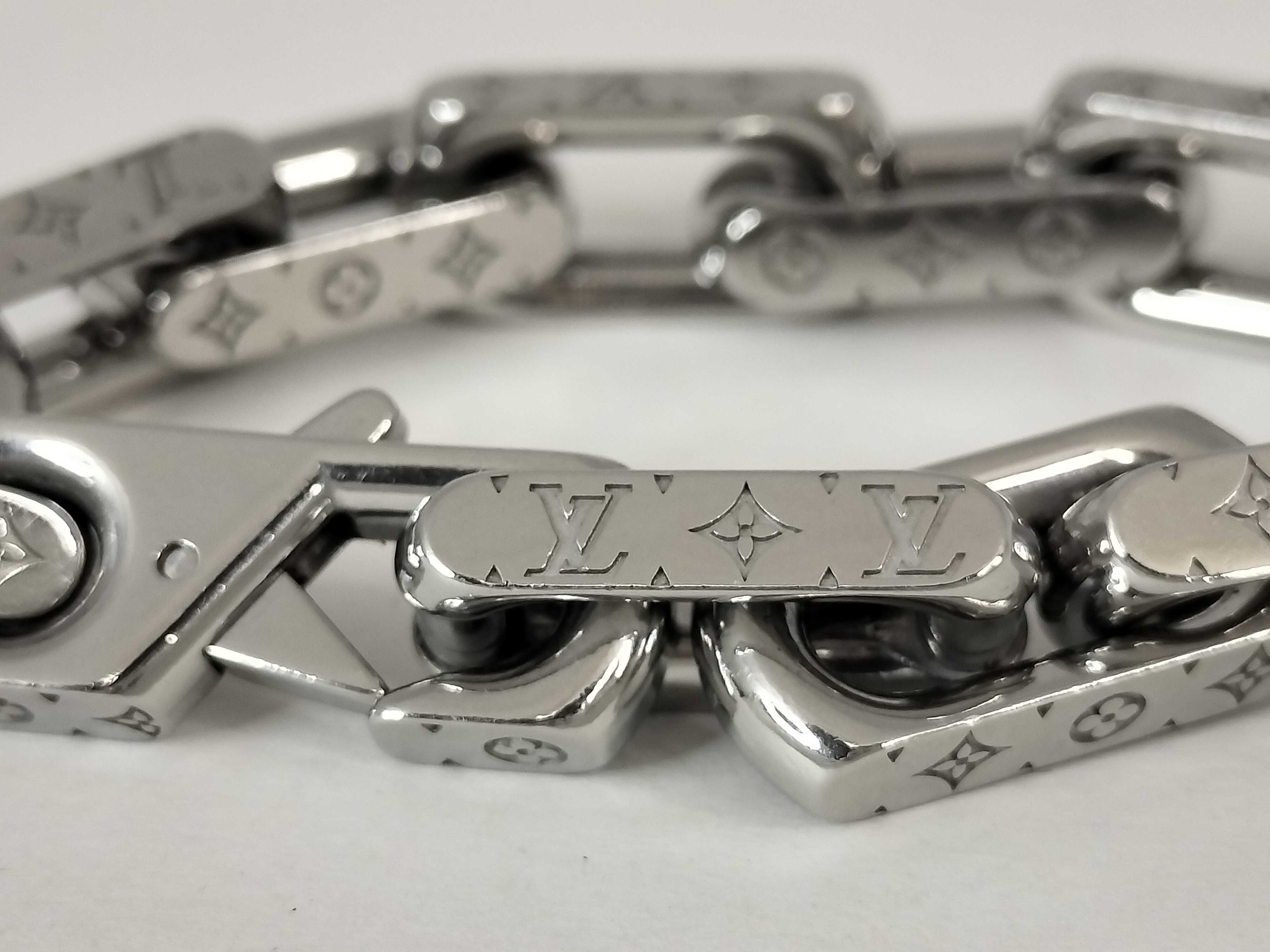 Monogram Chain Silver Bracelet (Bracelet/Bangle) — view 4