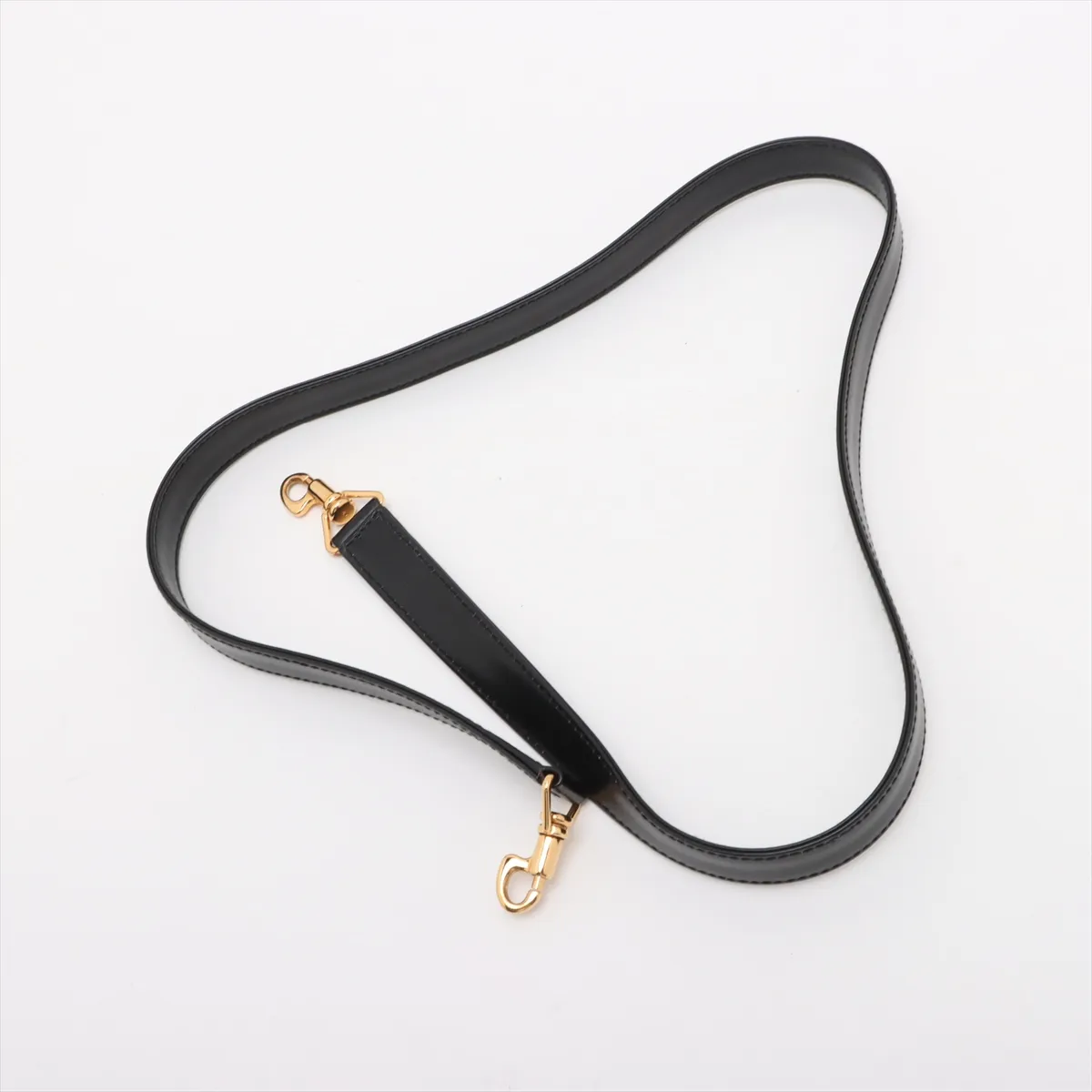 Bamboo Leather 2-Way Handbag, Black, with Mirror — view 7