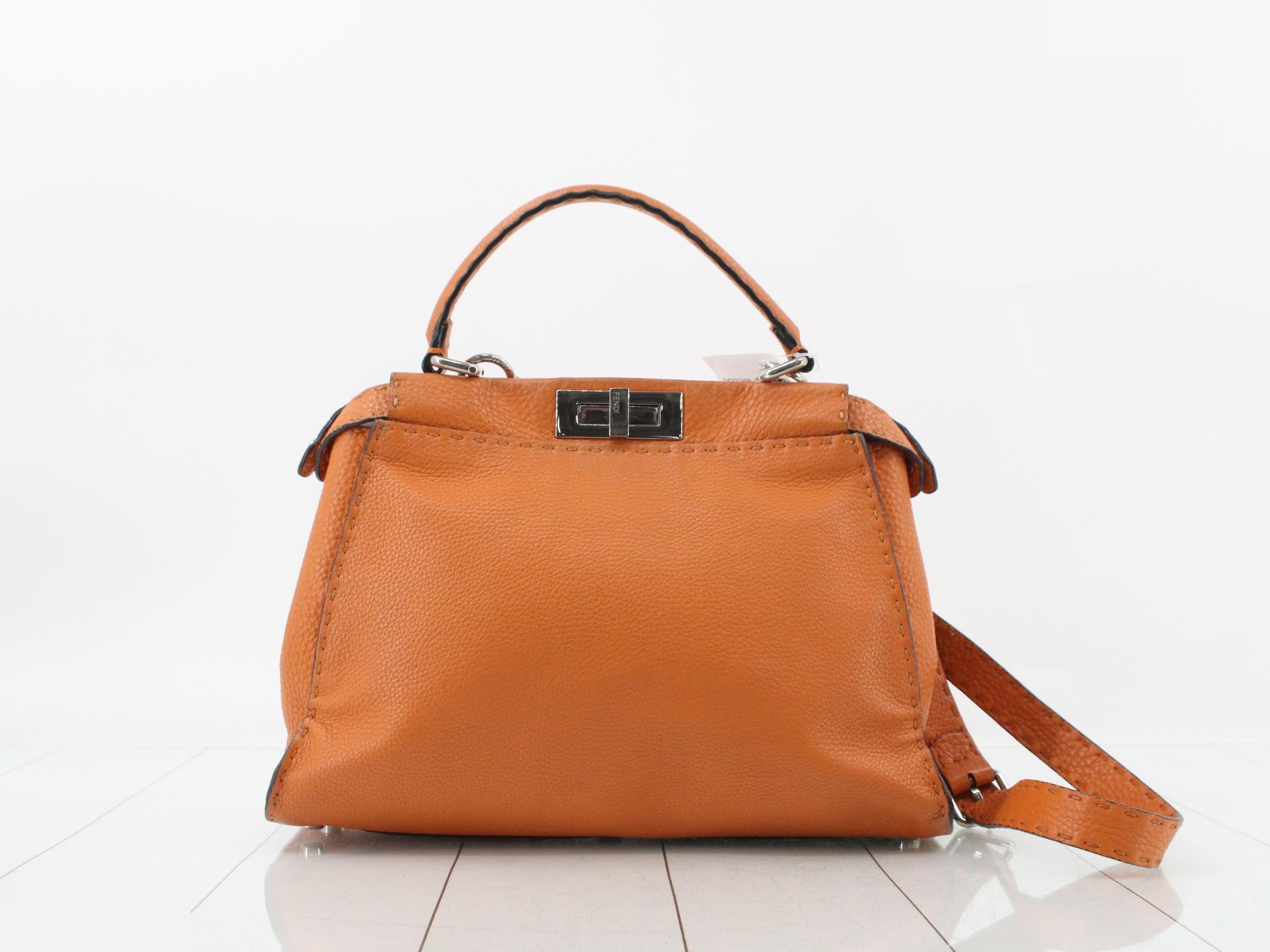 Peekaboo Leather 2-Way Shoulder/Handbag