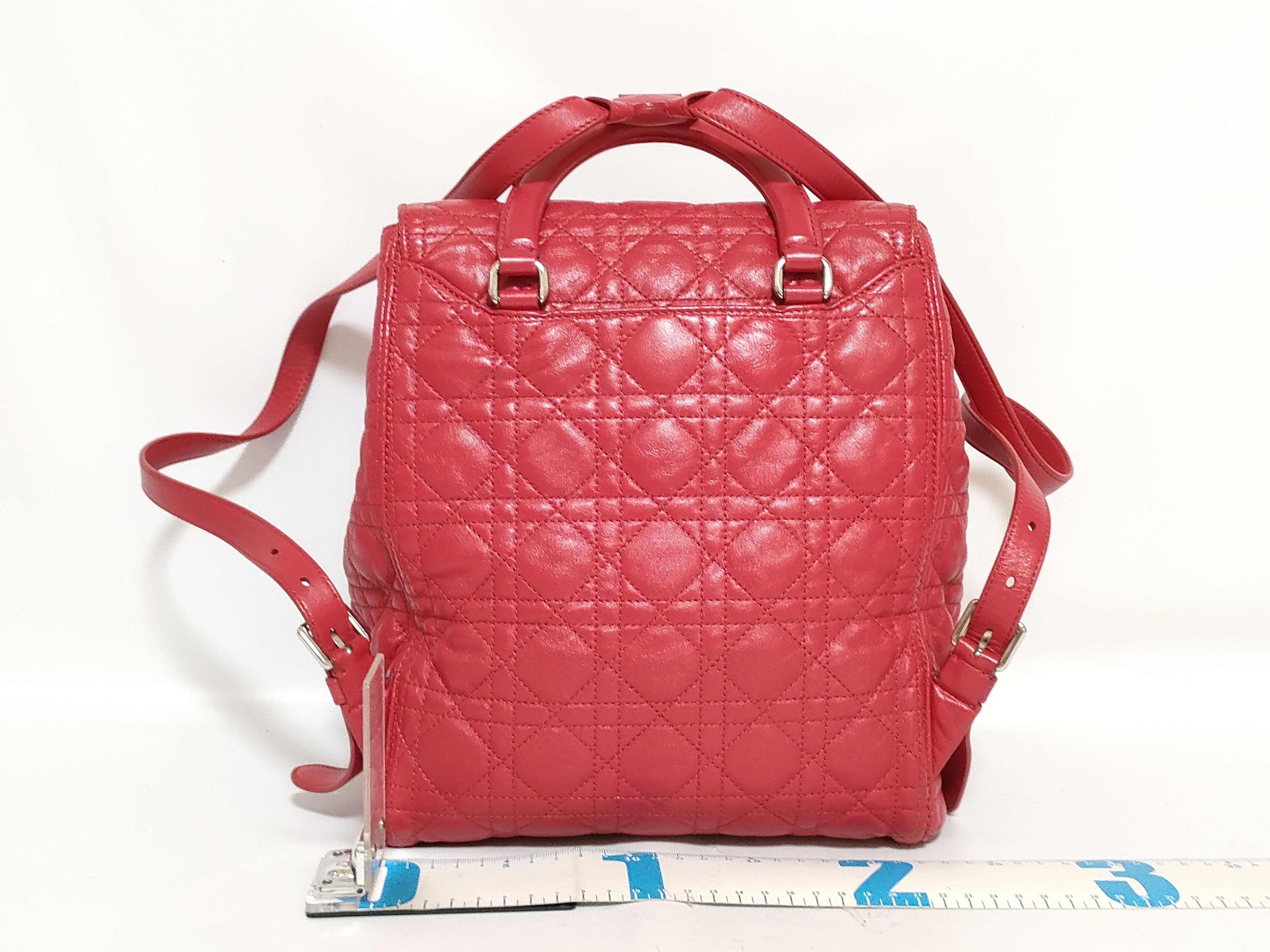 Stardust Backpack / 01-RU-1106 / Cannage Quilt / Red / Silver Hardware Backpack — view 2