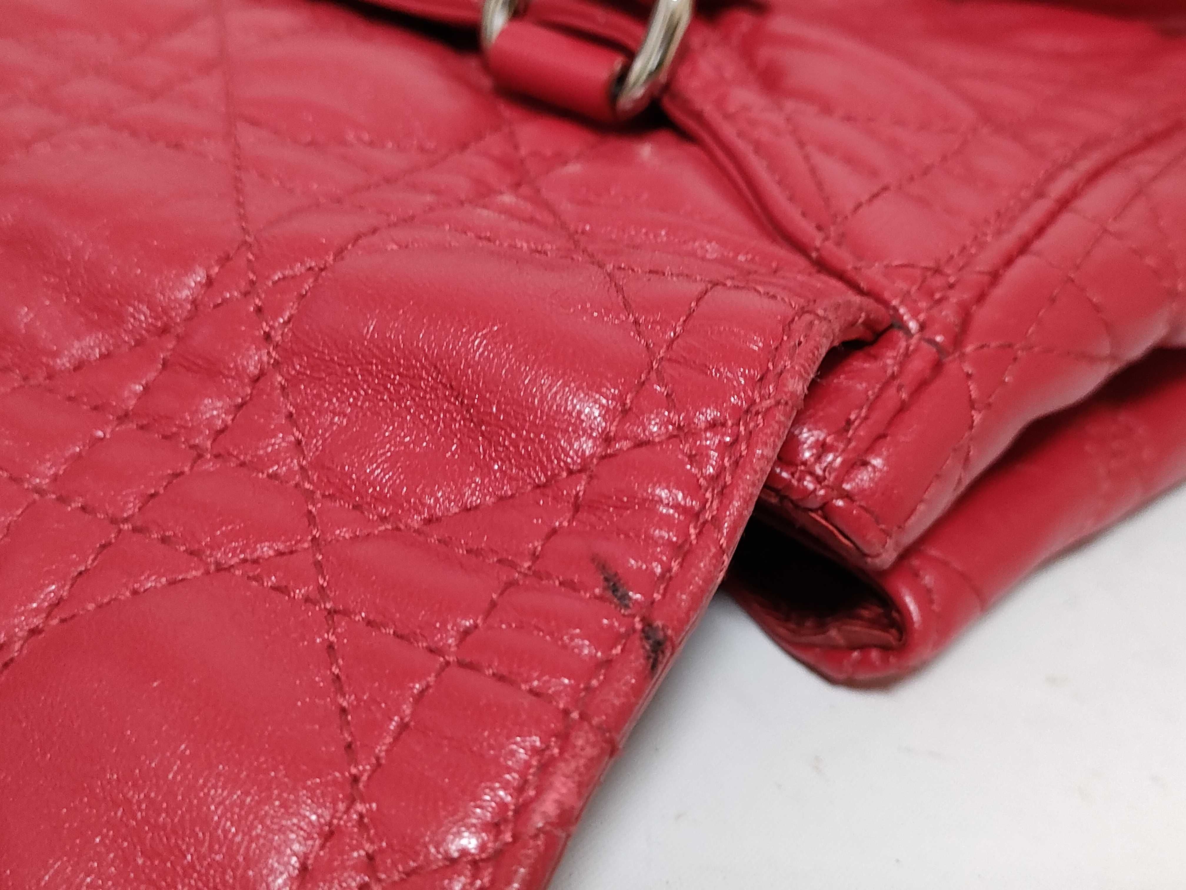 Stardust Backpack / 01-RU-1106 / Cannage Quilt / Red / Silver Hardware Backpack — view 14