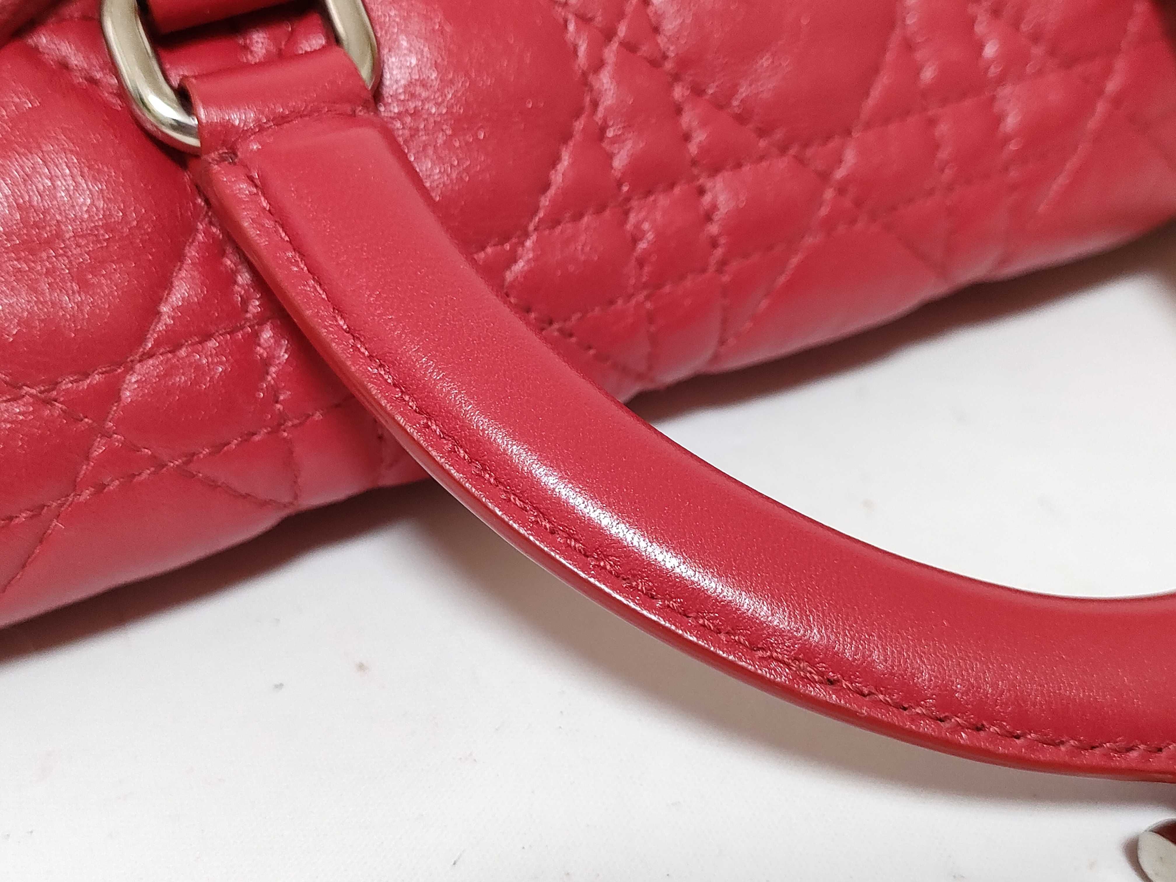 Stardust Backpack / 01-RU-1106 / Cannage Quilt / Red / Silver Hardware Backpack — view 4
