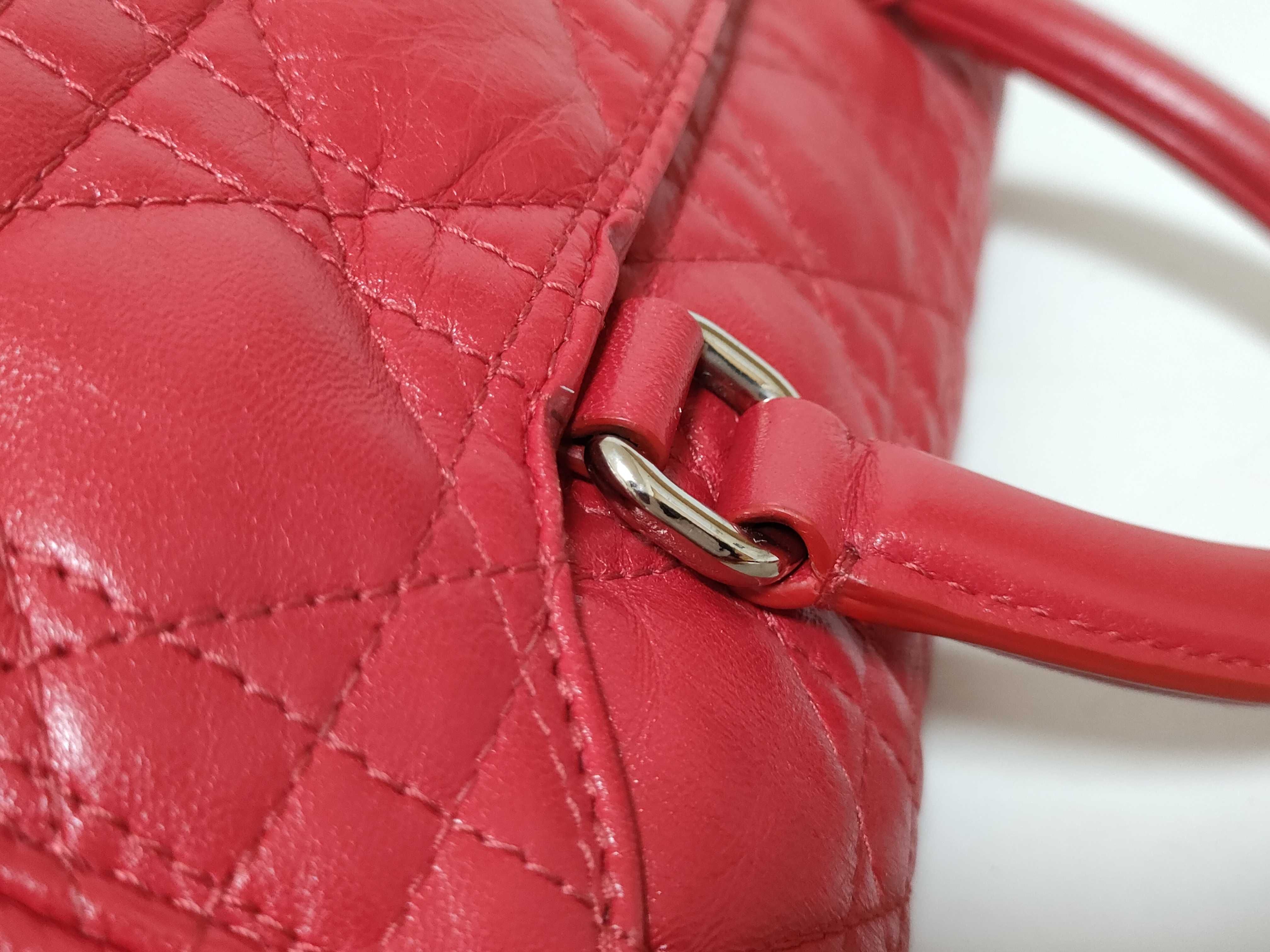 Stardust Backpack / 01-RU-1106 / Cannage Quilt / Red / Silver Hardware Backpack — view 5
