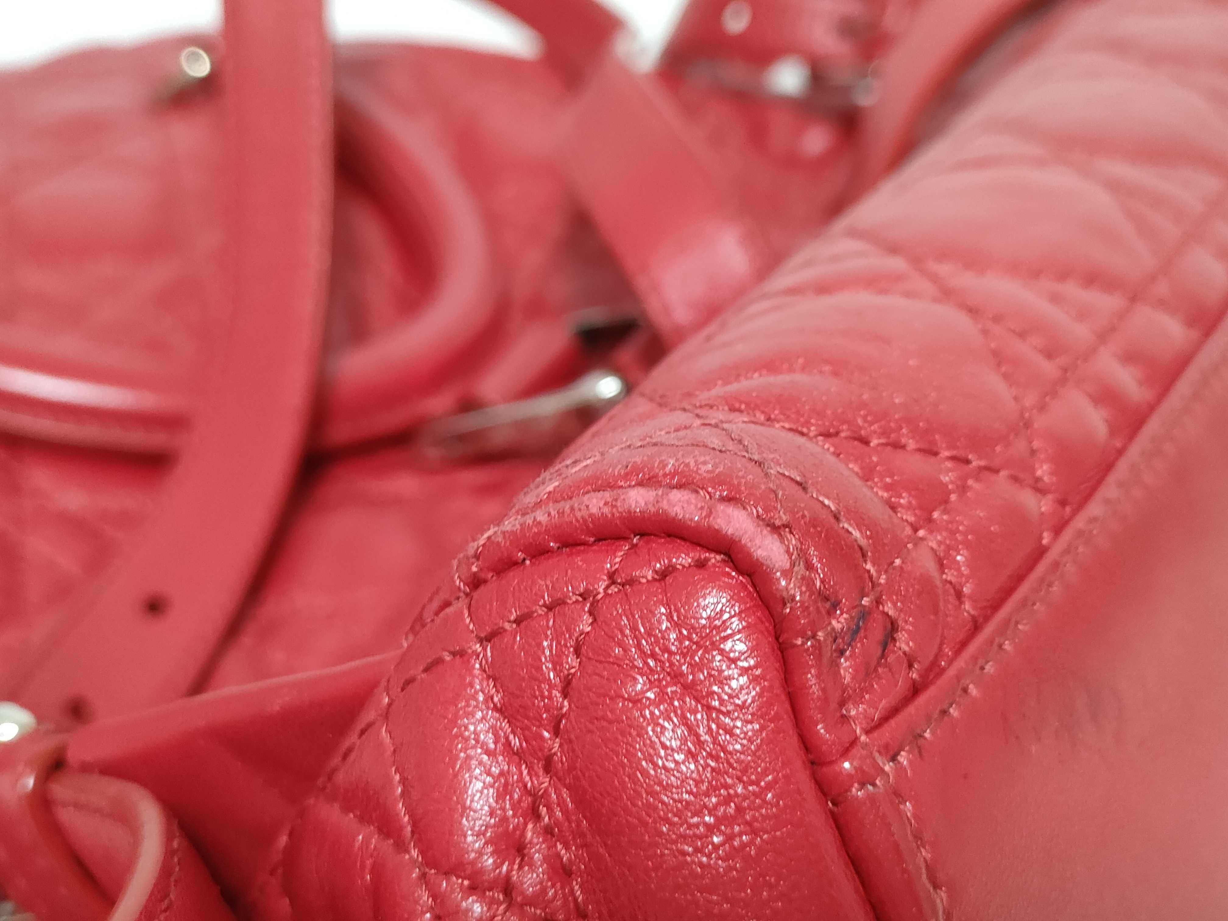 Stardust Backpack / 01-RU-1106 / Cannage Quilt / Red / Silver Hardware Backpack — view 6