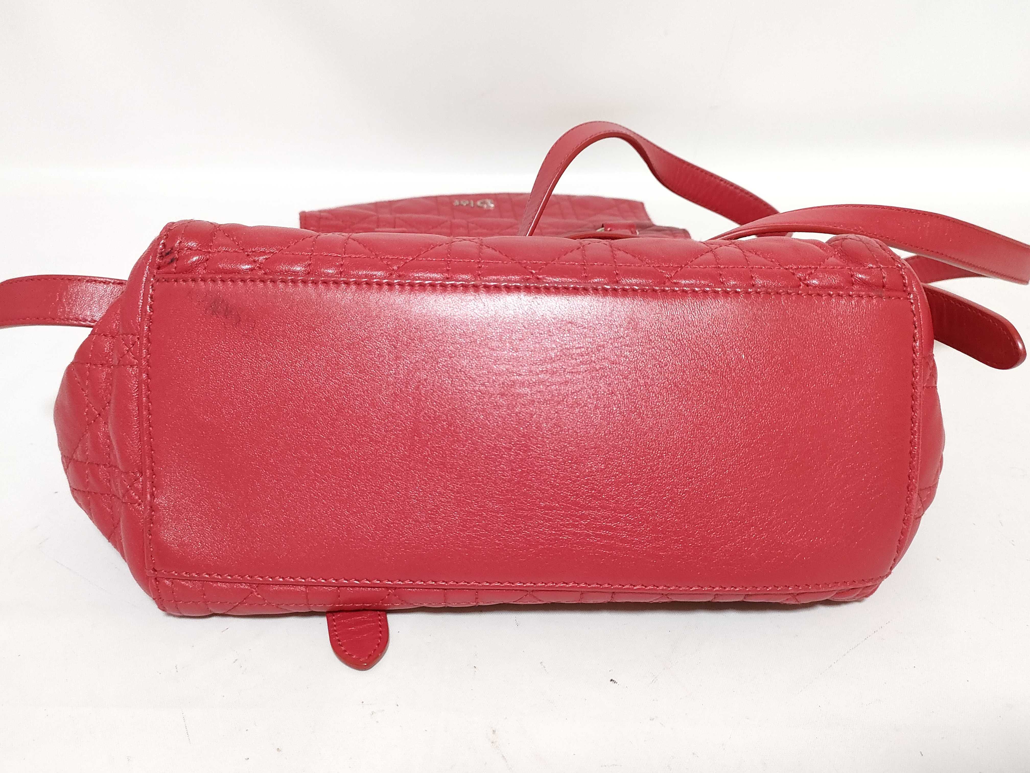 Stardust Backpack / 01-RU-1106 / Cannage Quilt / Red / Silver Hardware Backpack — view 7