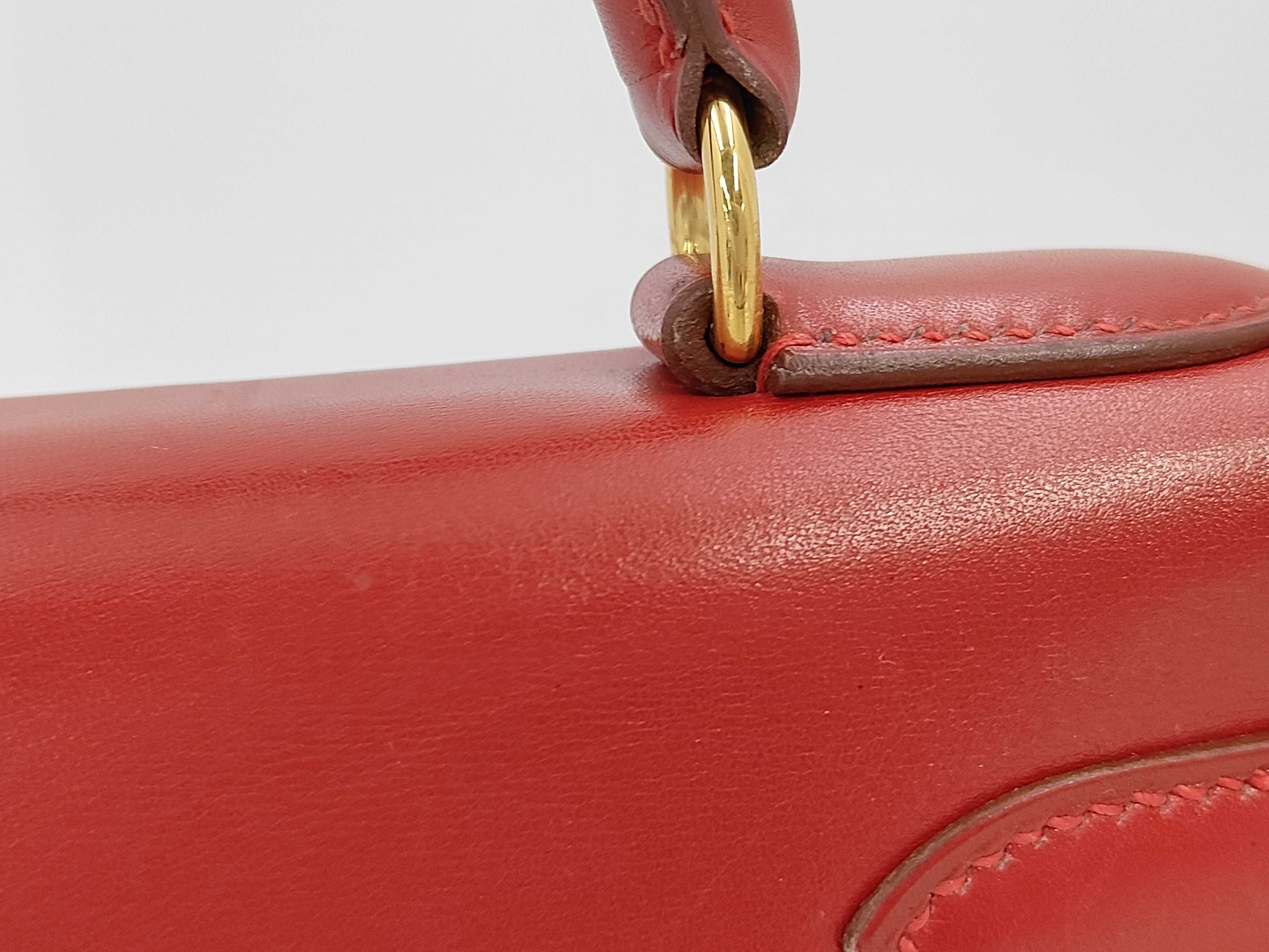 Kelly 28 Retourne Box Calf Gold Hardware W Stamp Handbag — view 3