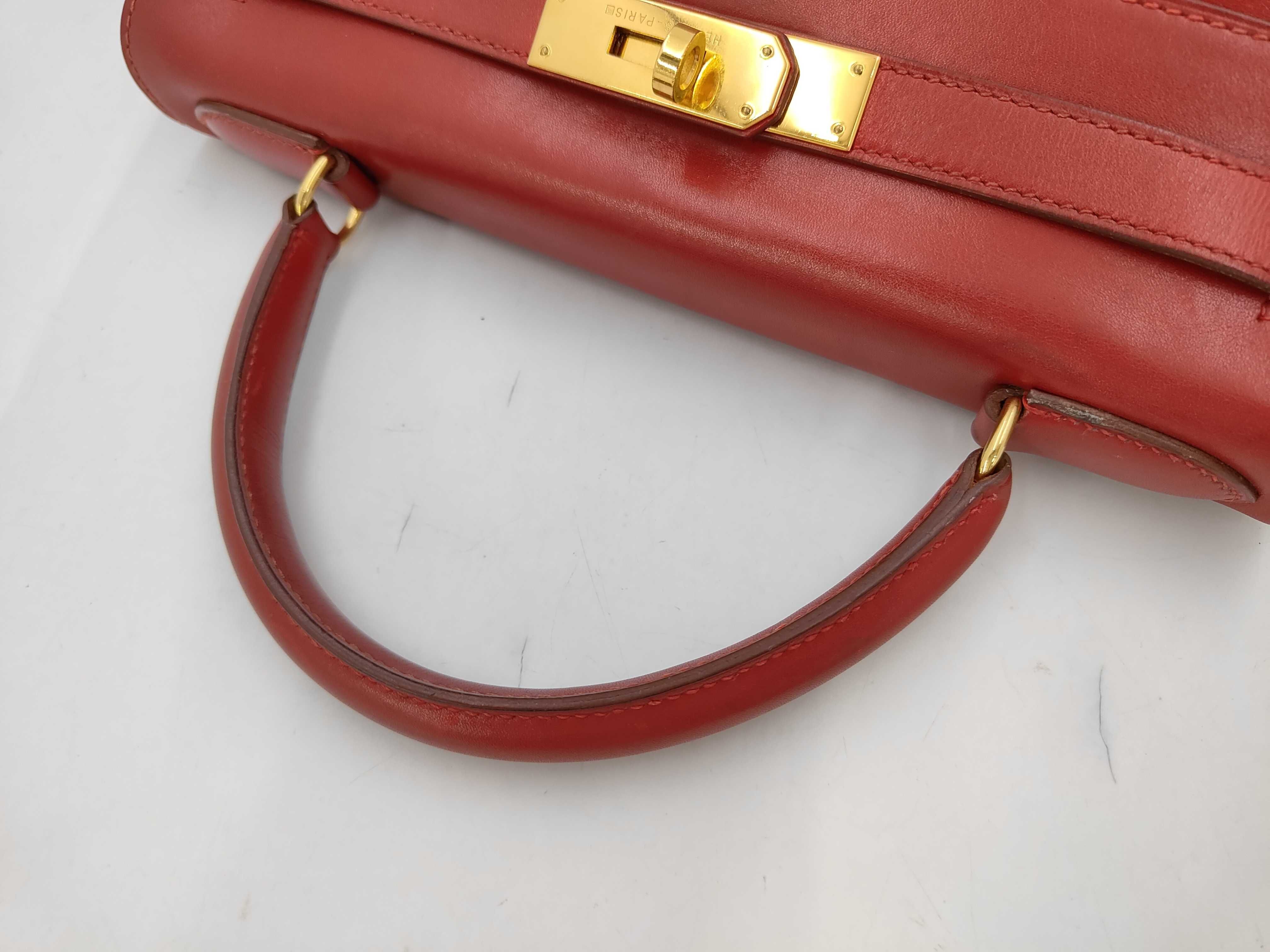 Kelly 28 Retourne Box Calf Gold Hardware W Stamp Handbag — view 5