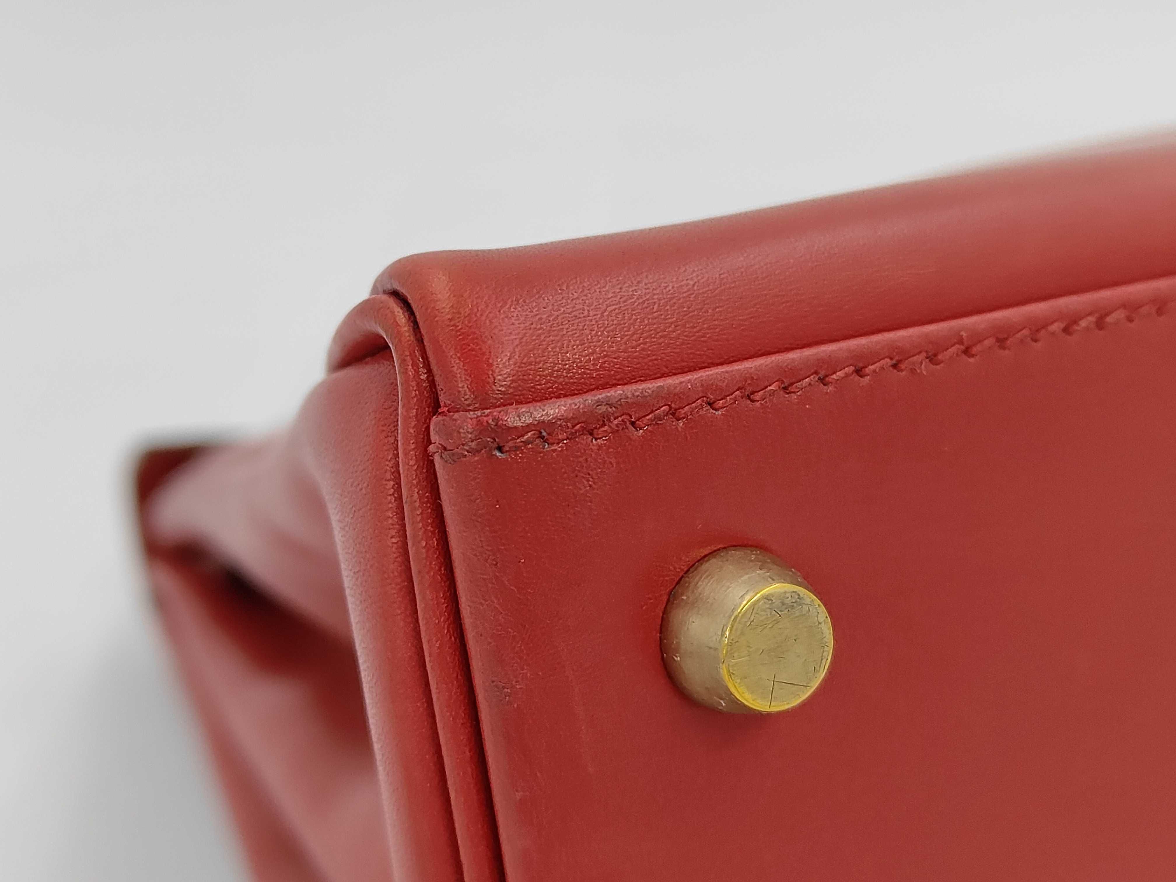 Kelly 28 Retourne Box Calf Gold Hardware W Stamp Handbag — view 7