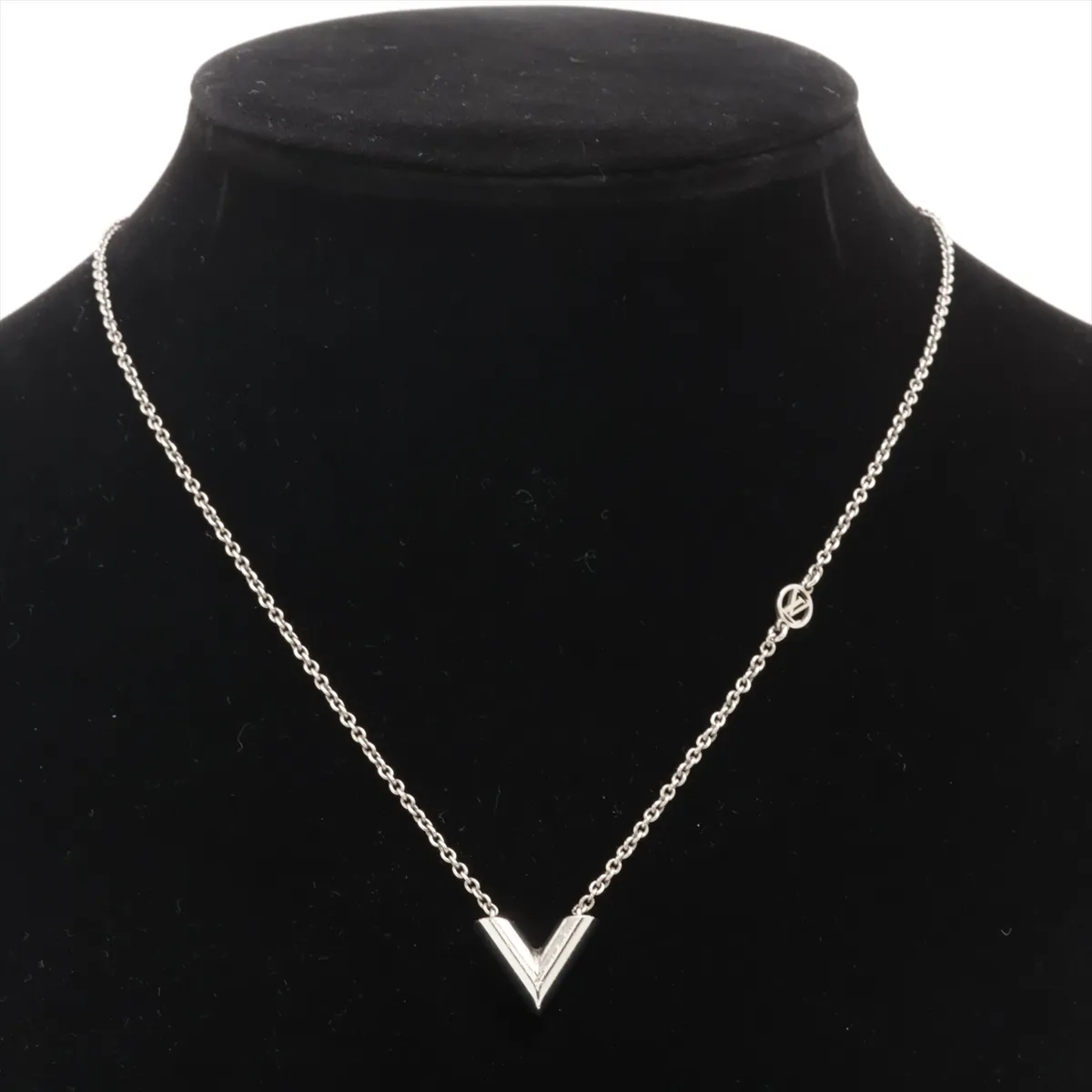 M63197 Essential V Necklace LE4262, GP Silver, with — view 5