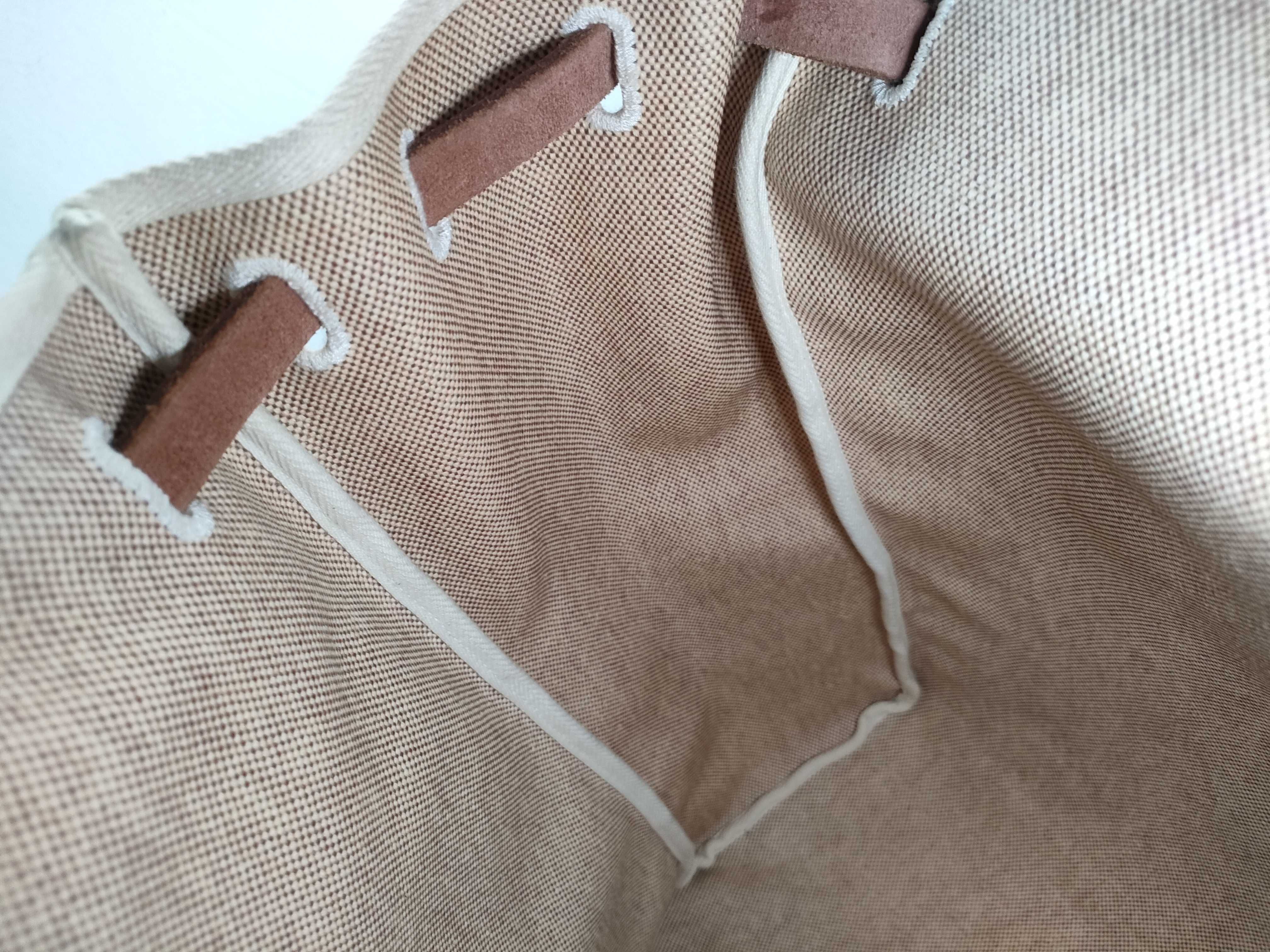 Herbag MM Toile H x Vache Hunter Beige Gold Hardware E: 2001 Handbag — view 14