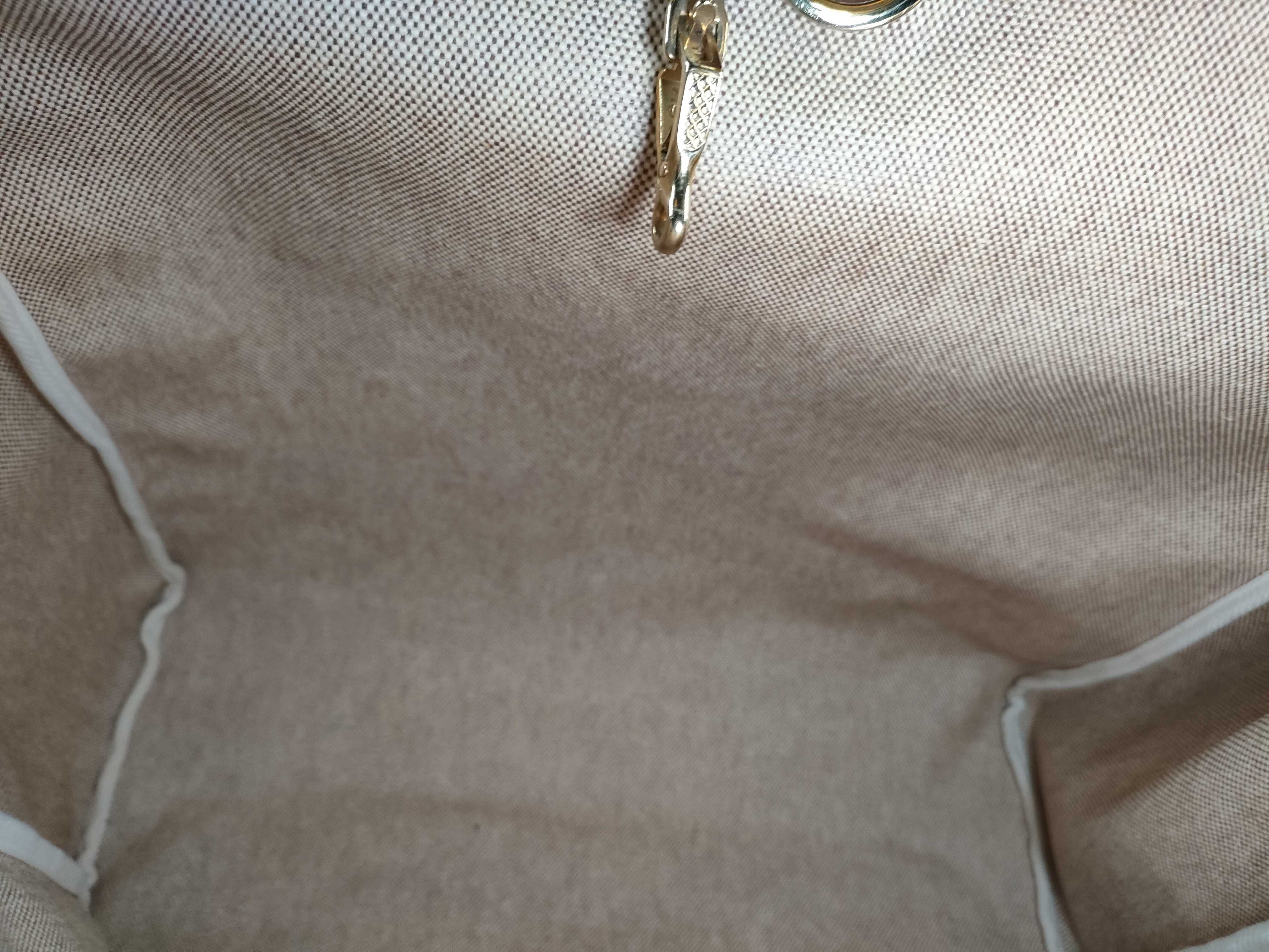Herbag MM Toile H x Vache Hunter Beige Gold Hardware E: 2001 Handbag — view 15
