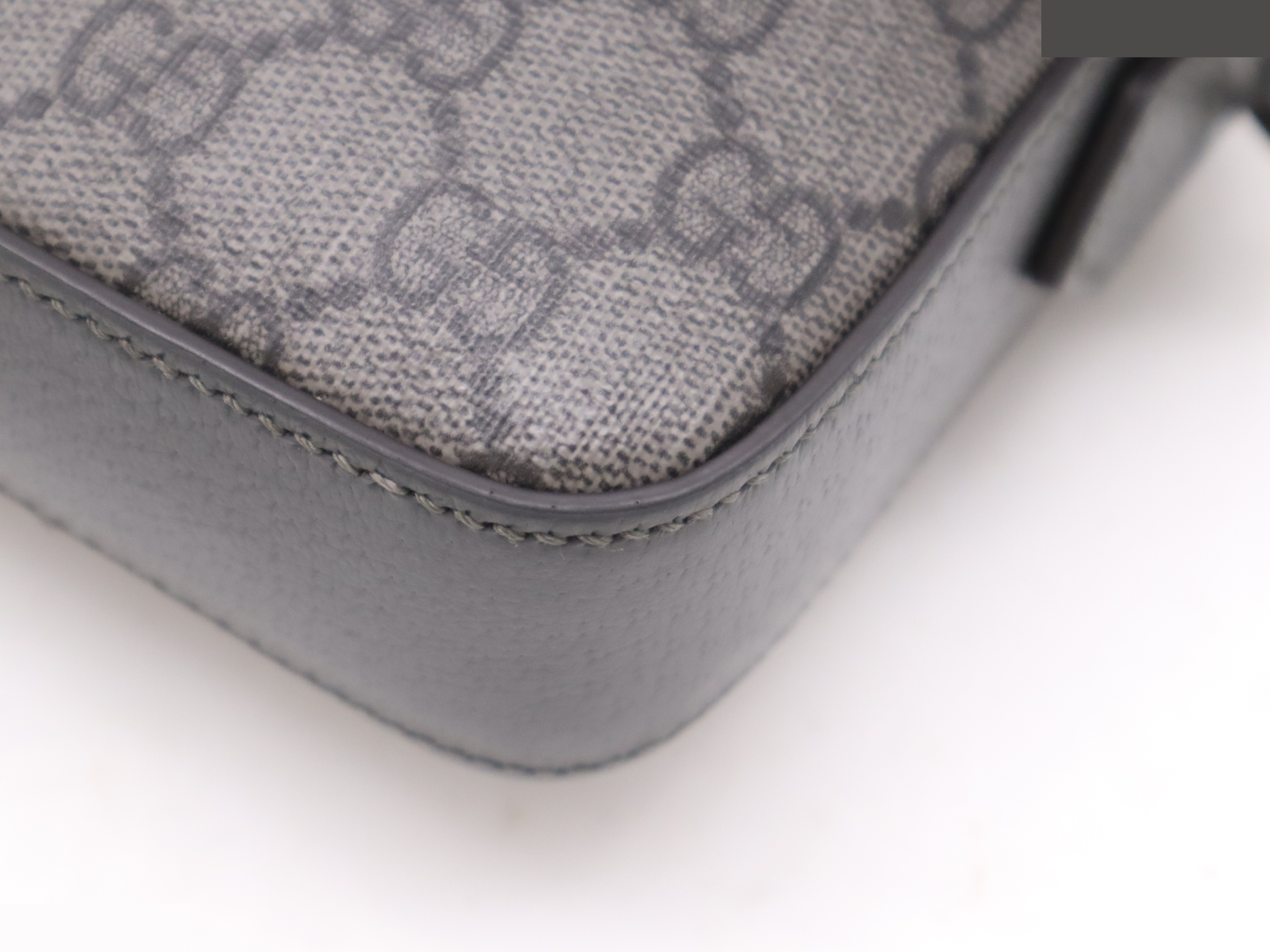 GG Supreme Ophidia GG Shoulder Bag, Gray, Silver Hardware — view 8