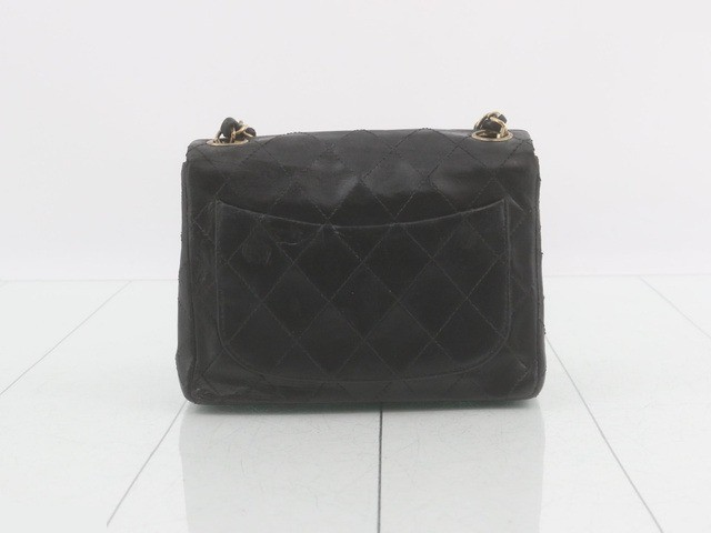 Mini Matelassé Lambskin Black Chain Shoulder Bag with Gold Hardware (Still in protective film) — view 2