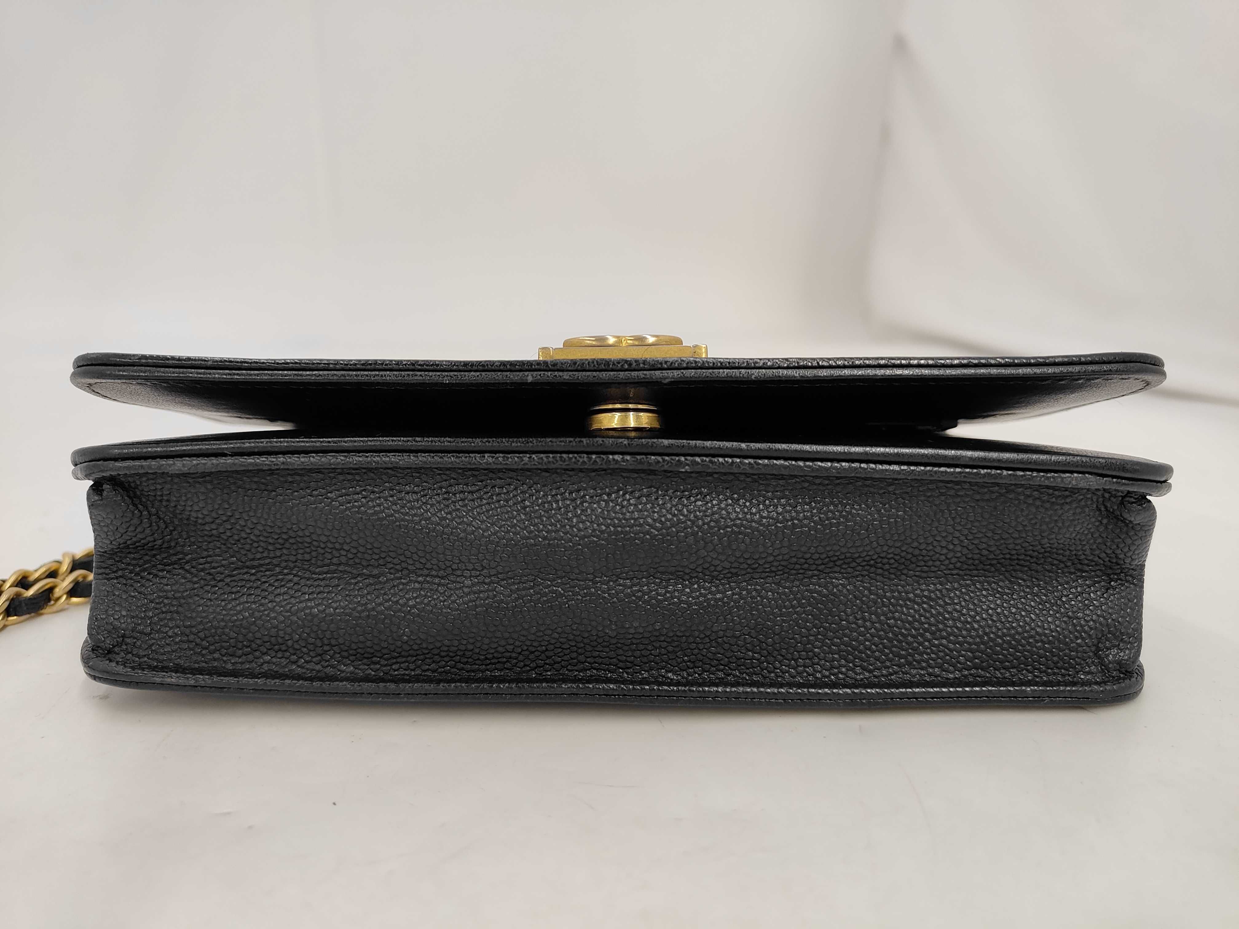 Caviar Skin Boy Chanel Chain Wallet Black Shoulder Bag — view 6