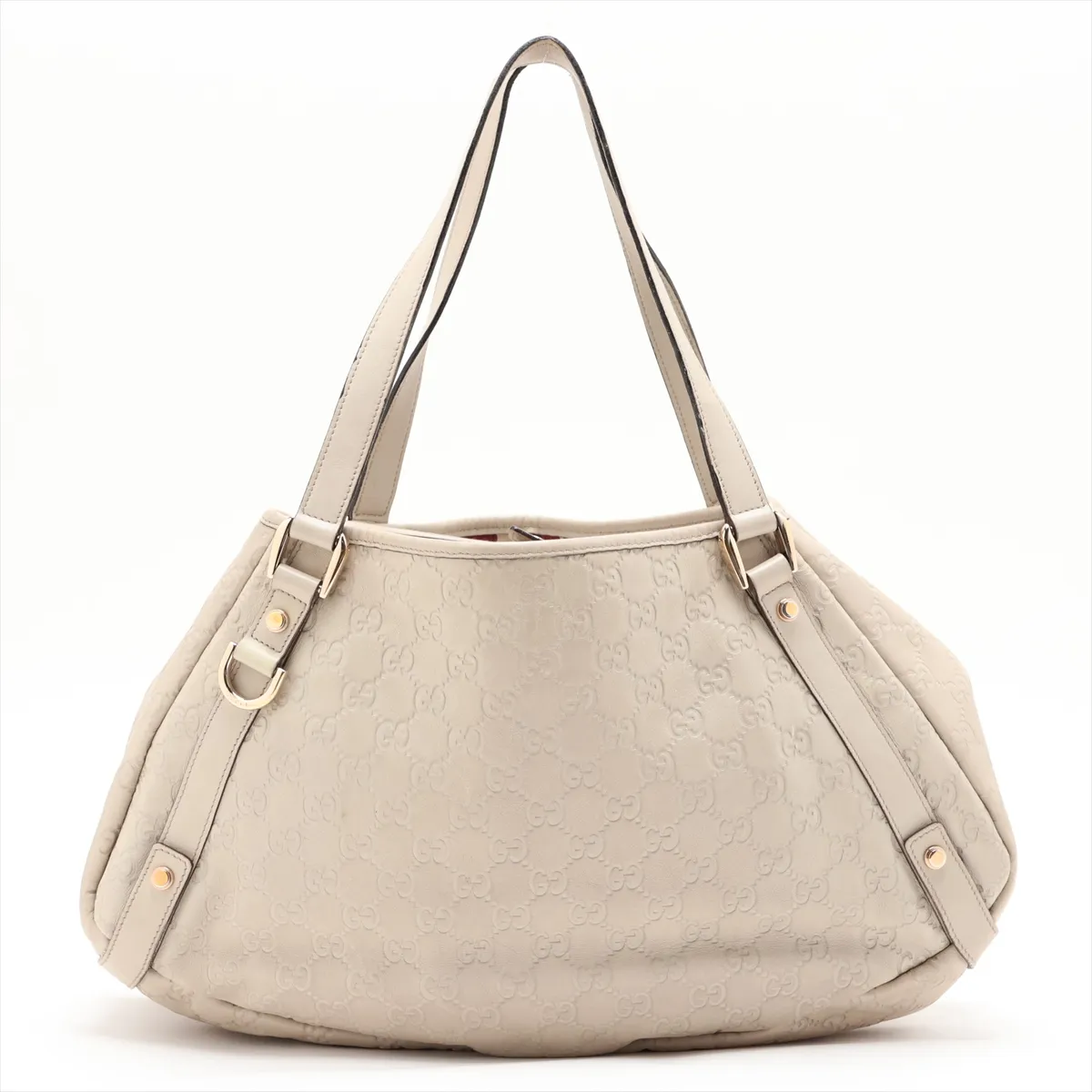Guccissima 130736 Leather Tote Bag White — view 2